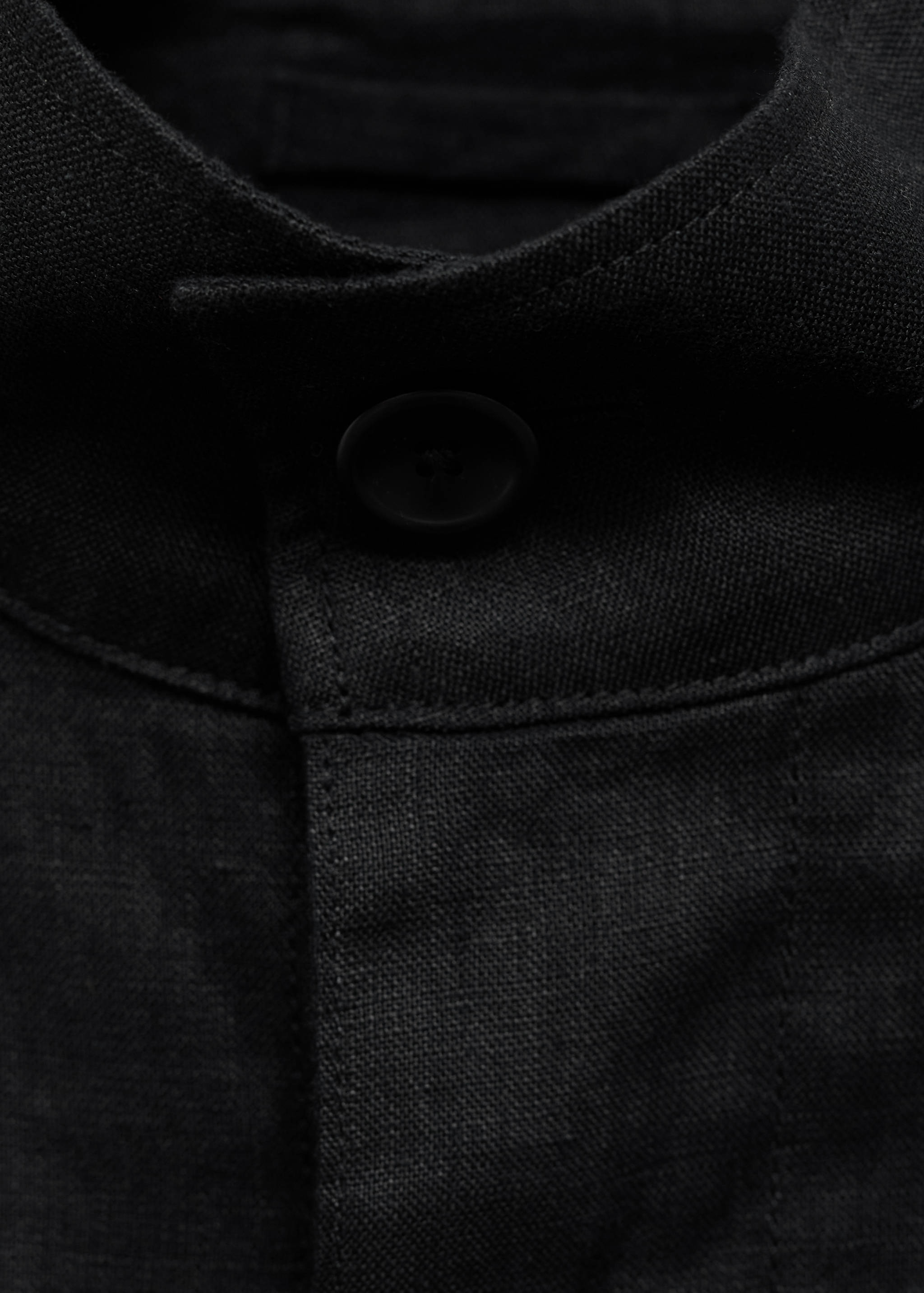 100% linen turtleneck jacket - Details of the article 8