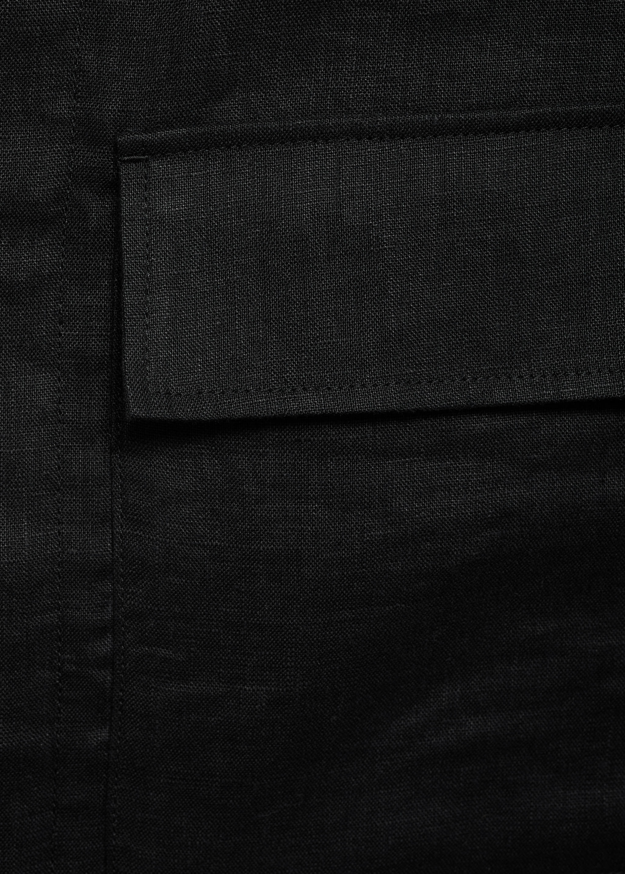 100% linen turtleneck jacket - Details of the article 0