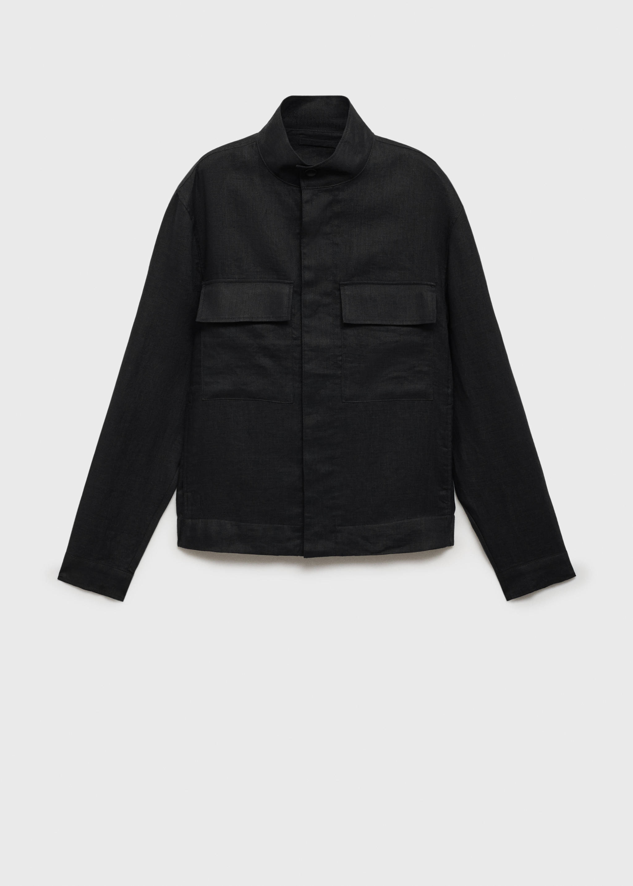 Chaqueta 100% lino cuello alto - Artículo sin modelo
