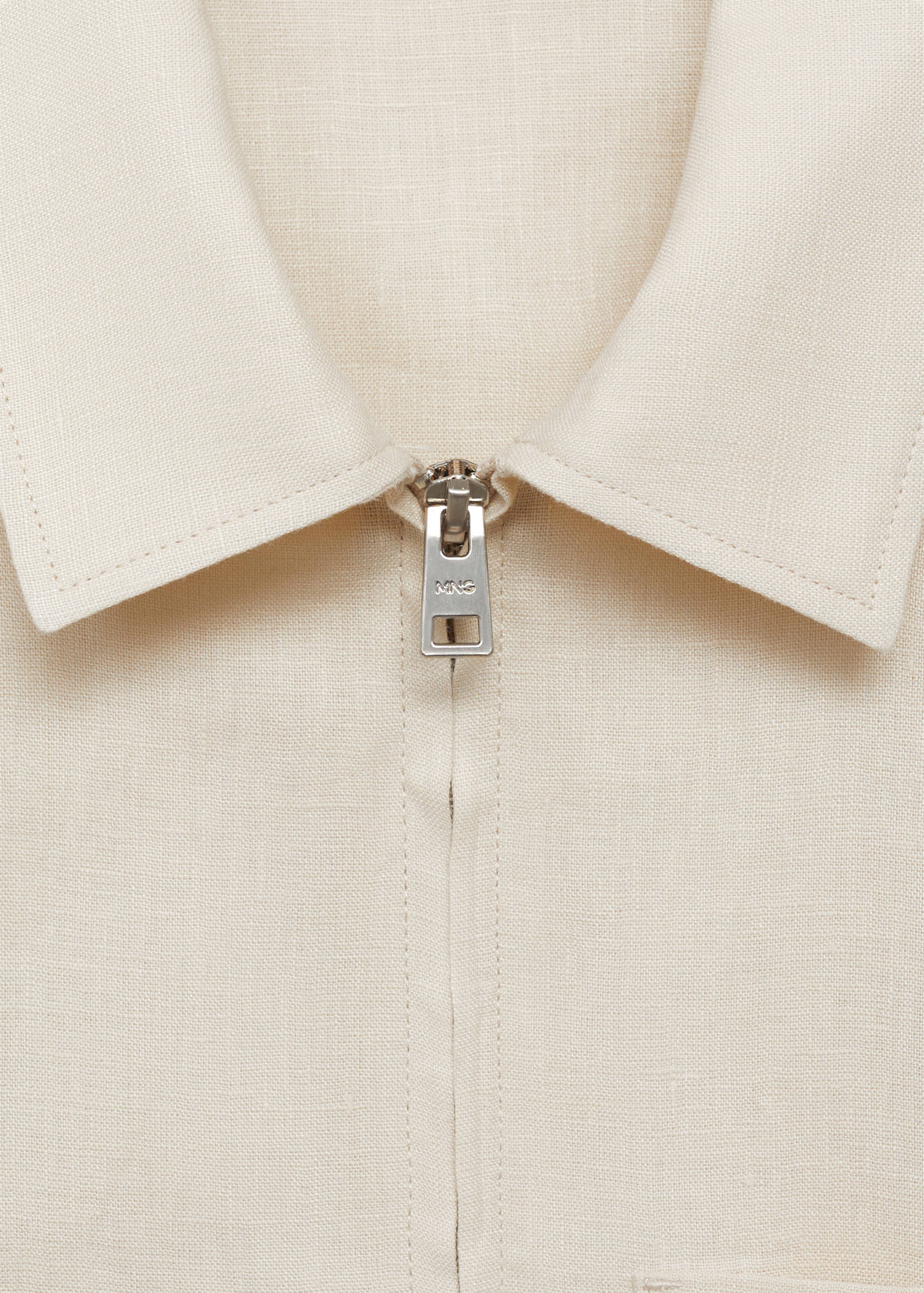 100% linen jacket with zip - Details of the article 8