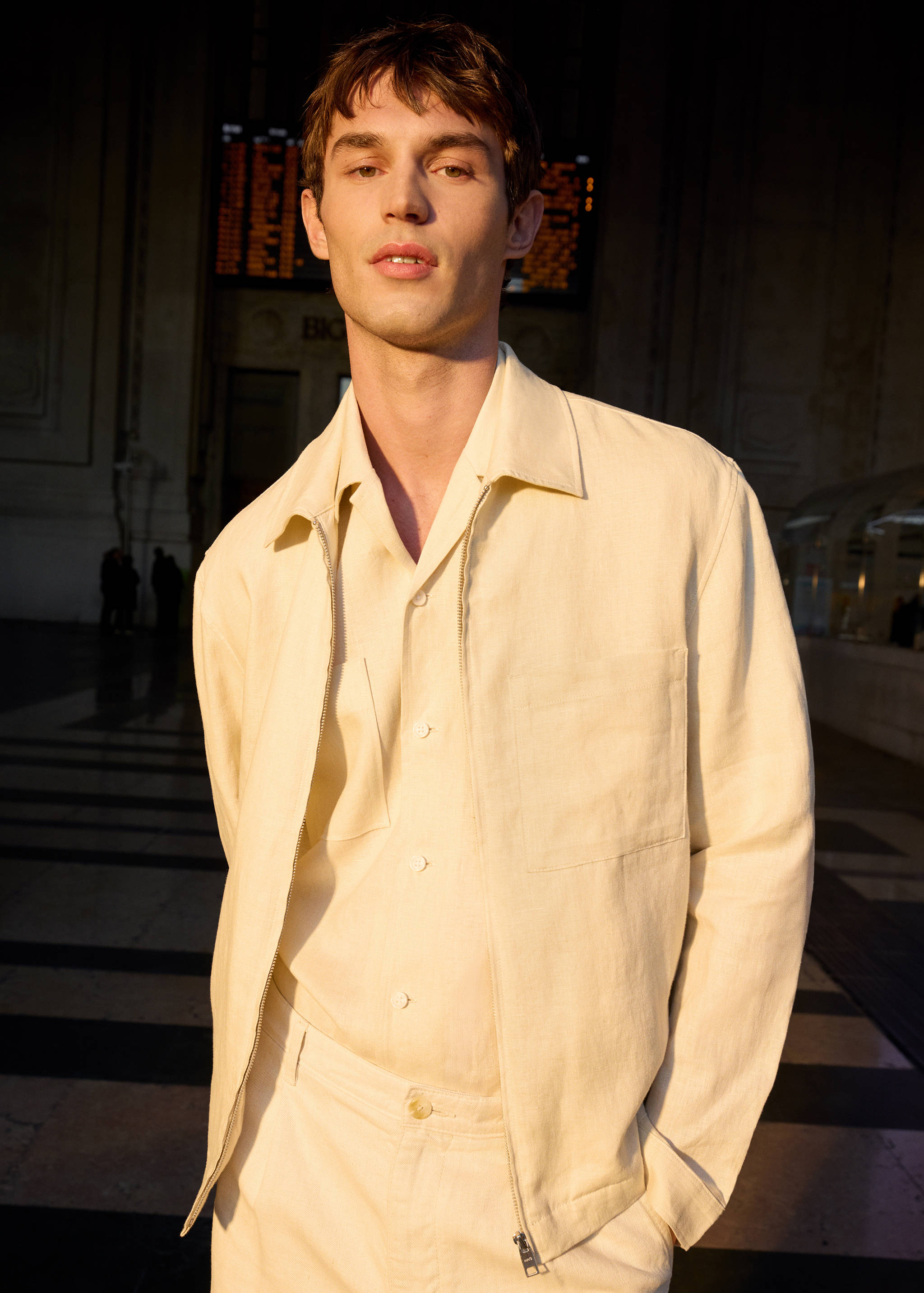 100% linen jacket with zip - Details of the article 3