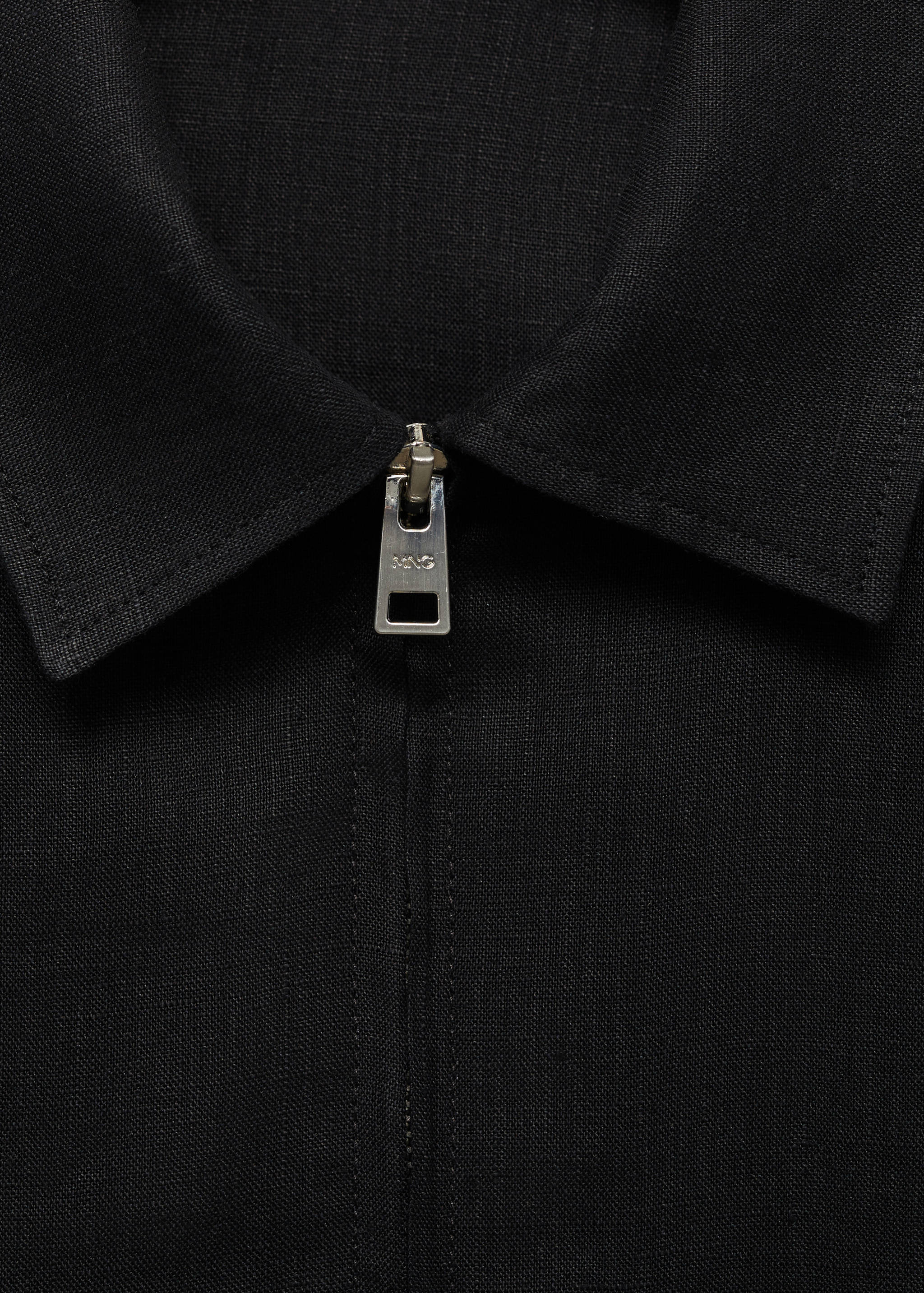 100% linen jacket with zip - Details of the article 8