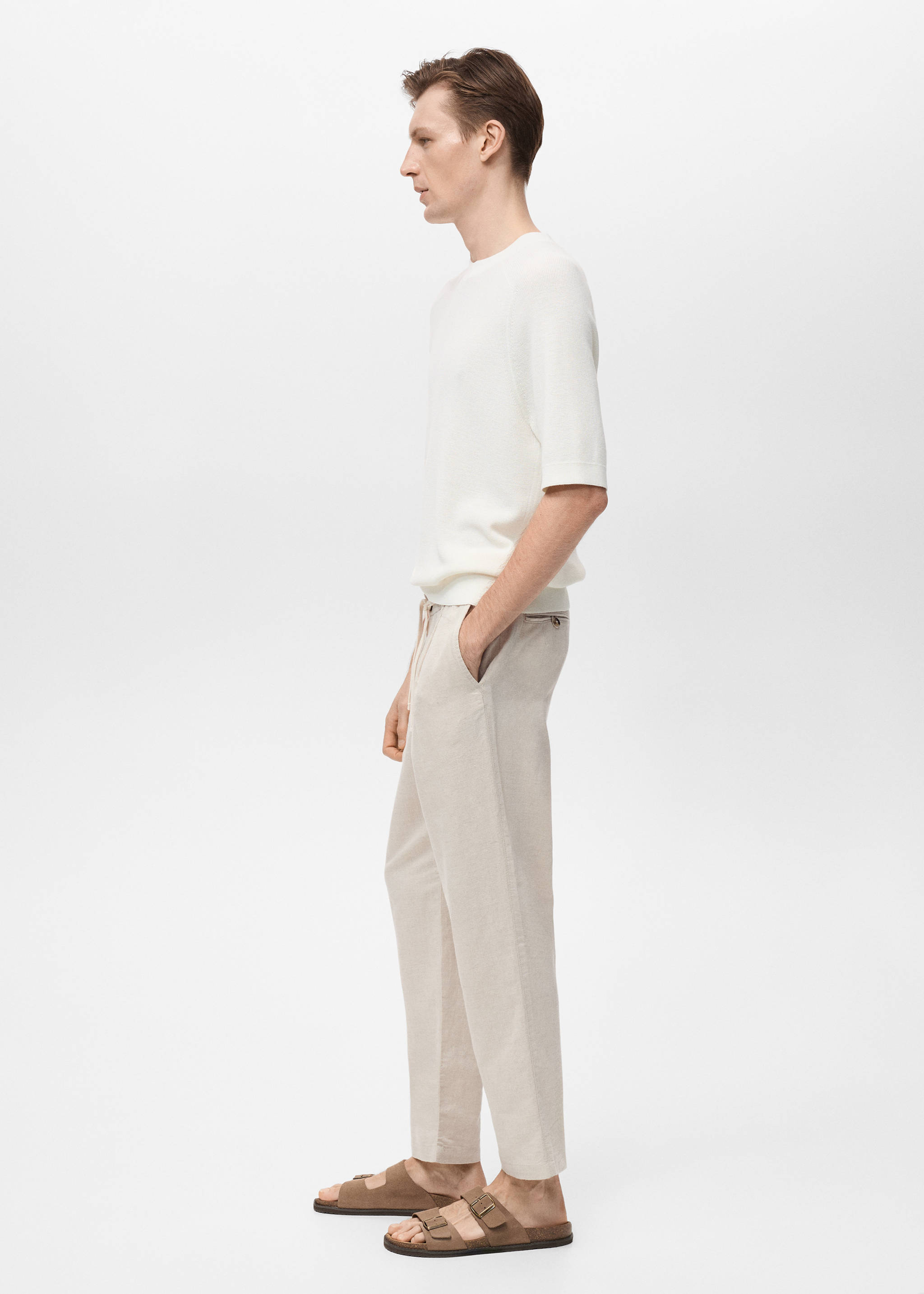 Pantalon slim fit lin cordon - Détail de l'article 2