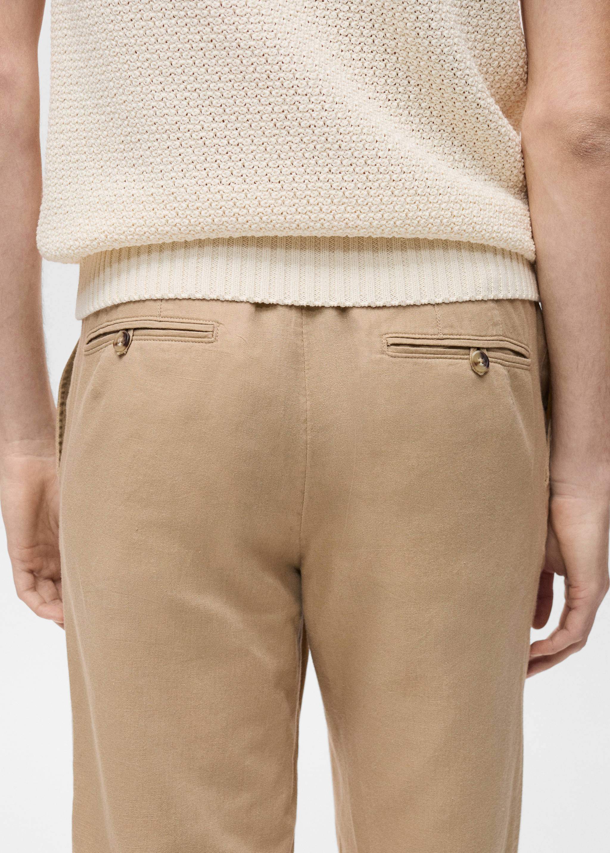 Pantalon slim fit lin cordon - Détail de l'article 6