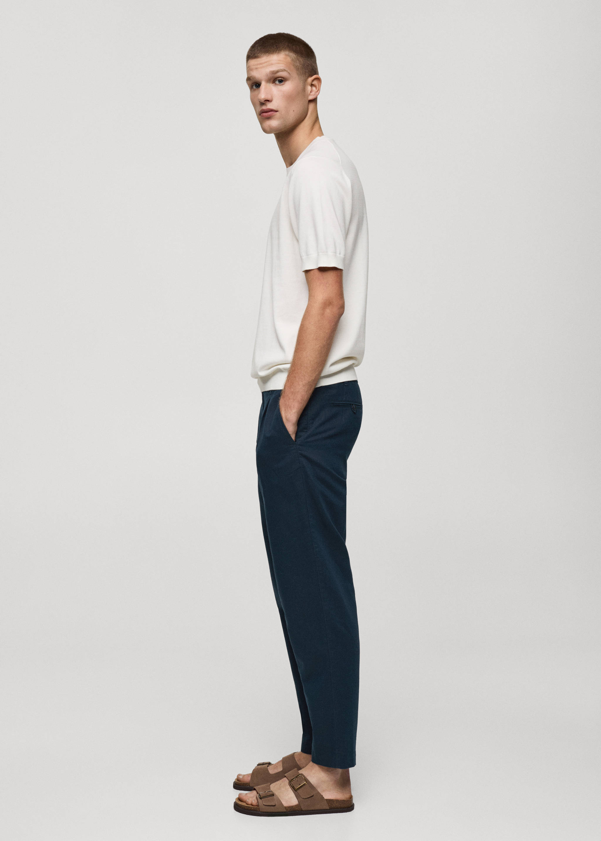 Pantalon slim fit lin cordon - Détail de l'article 2