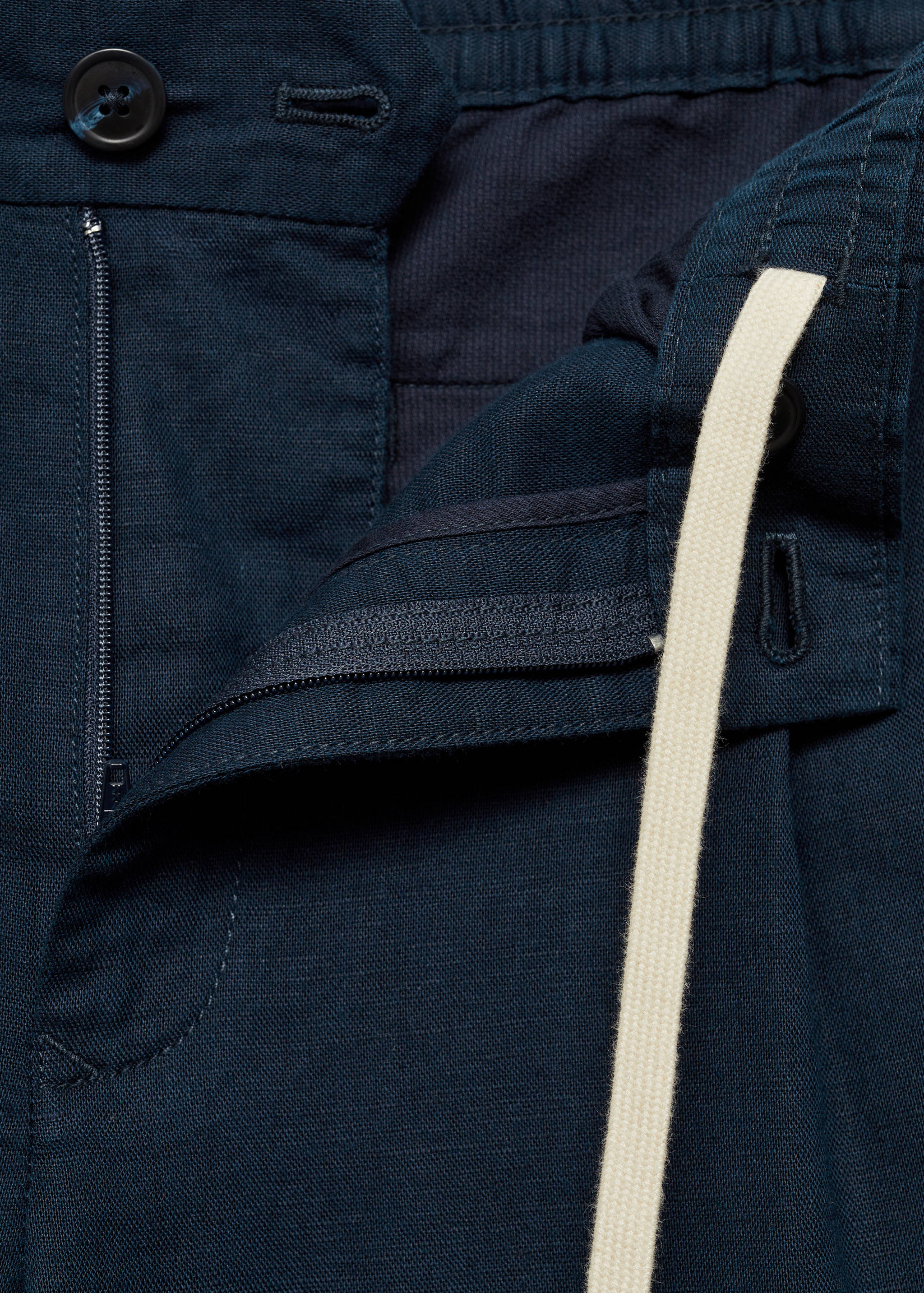 Pantalon slim fit lin cordon - Détail de l'article 0