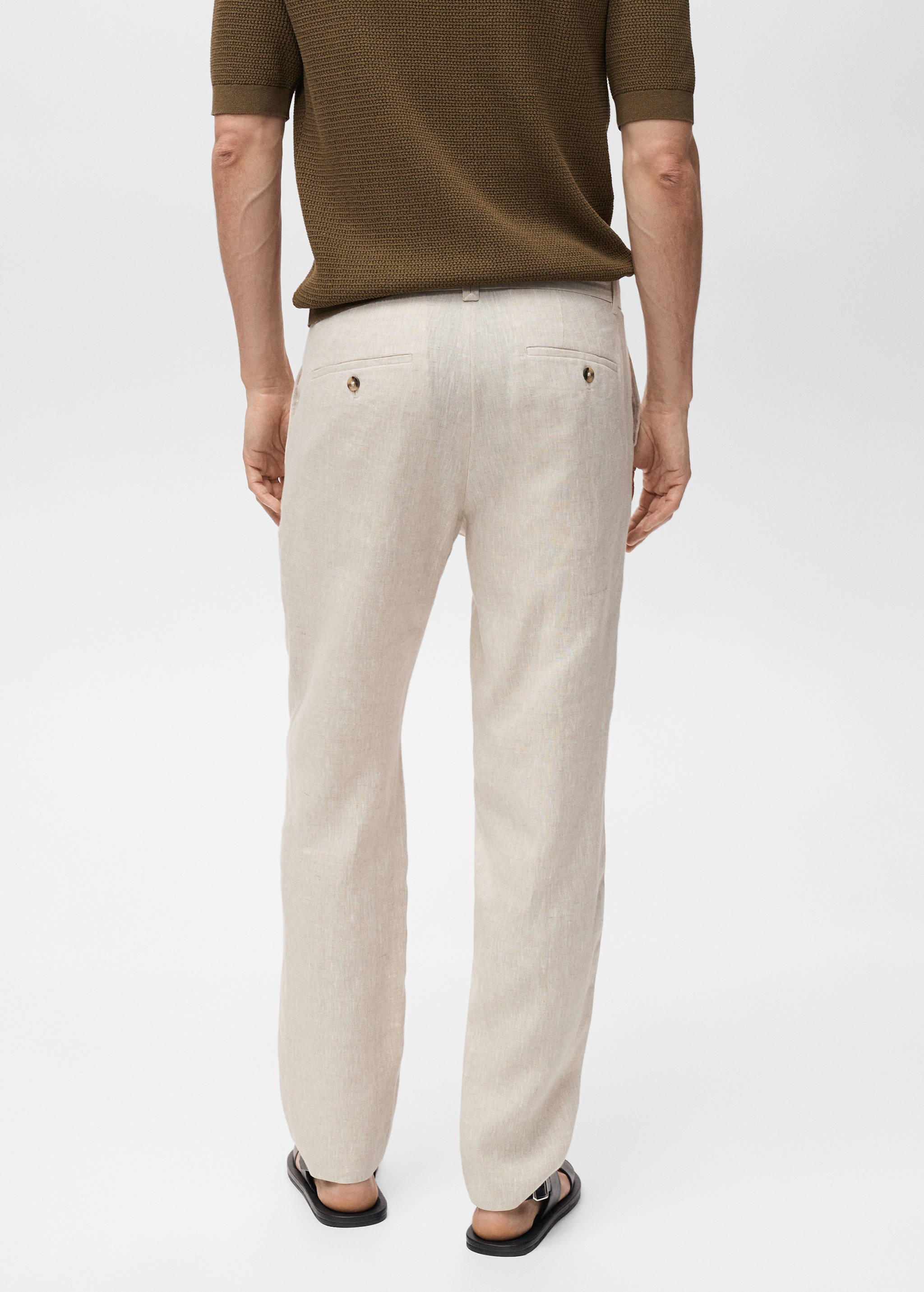 Pantalon 100 % lin slim fit - Verso de l’article