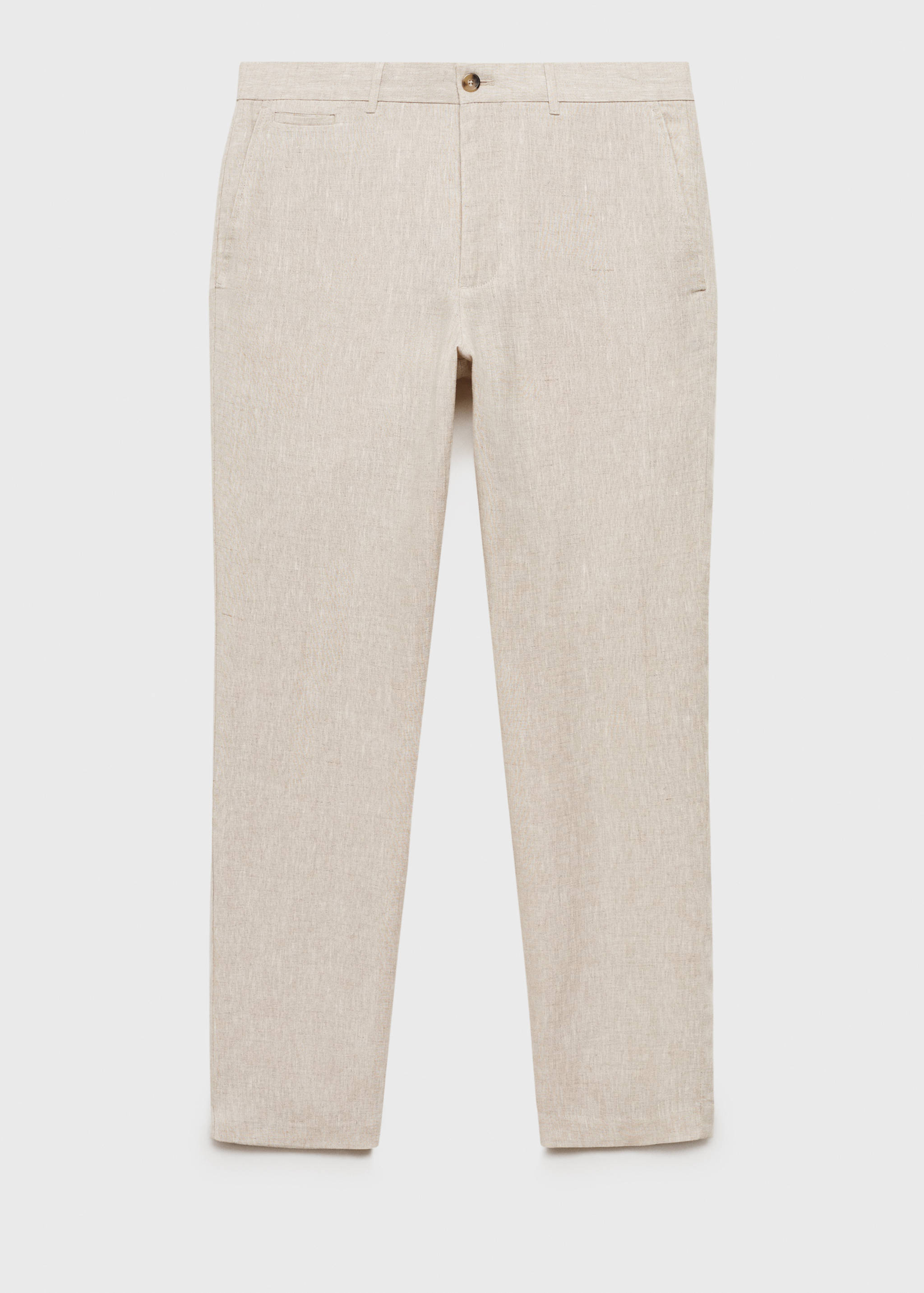 Slim-fit 100% linen pants - Article without model