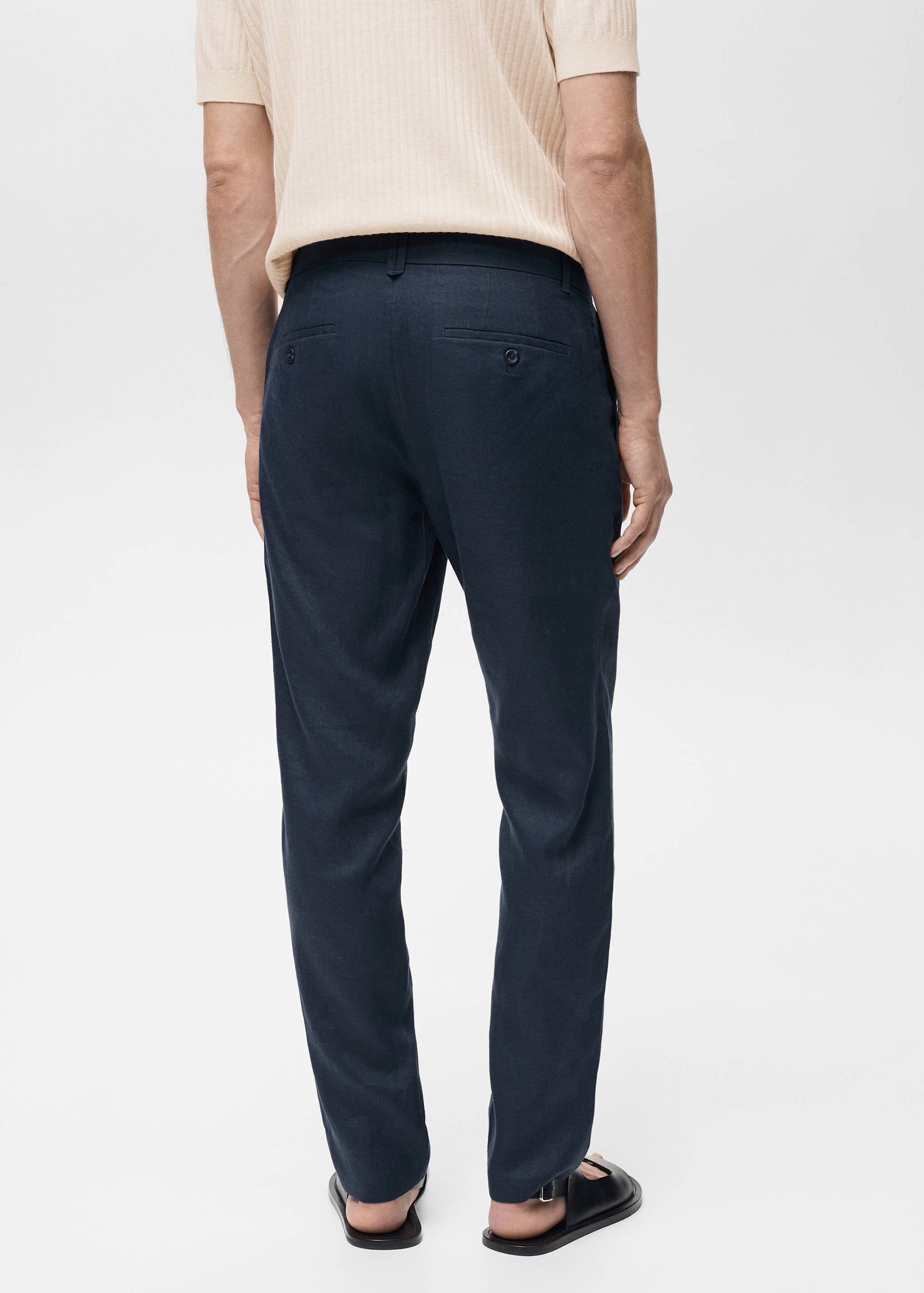Pantalon 100 % lin slim fit - Verso de l’article