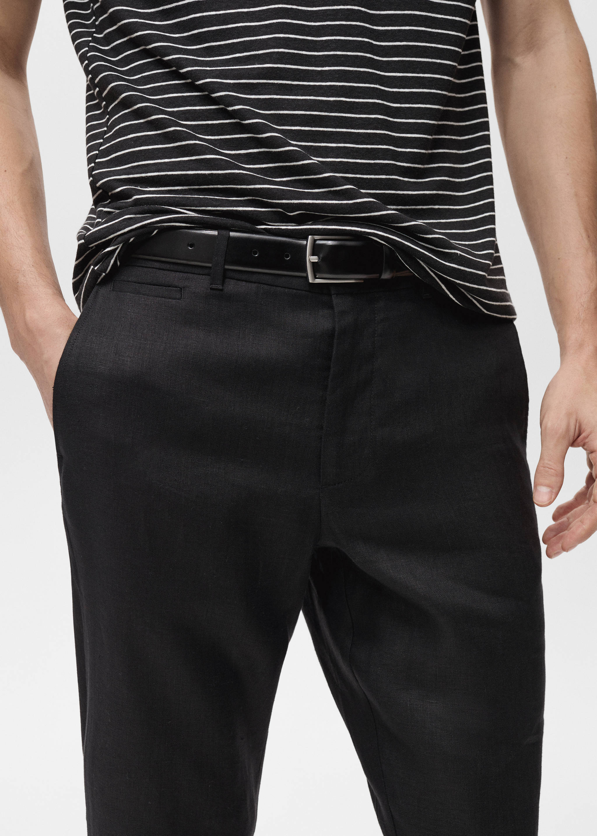 Pantalón 100% lino slim fit - Detalle del artículo 1