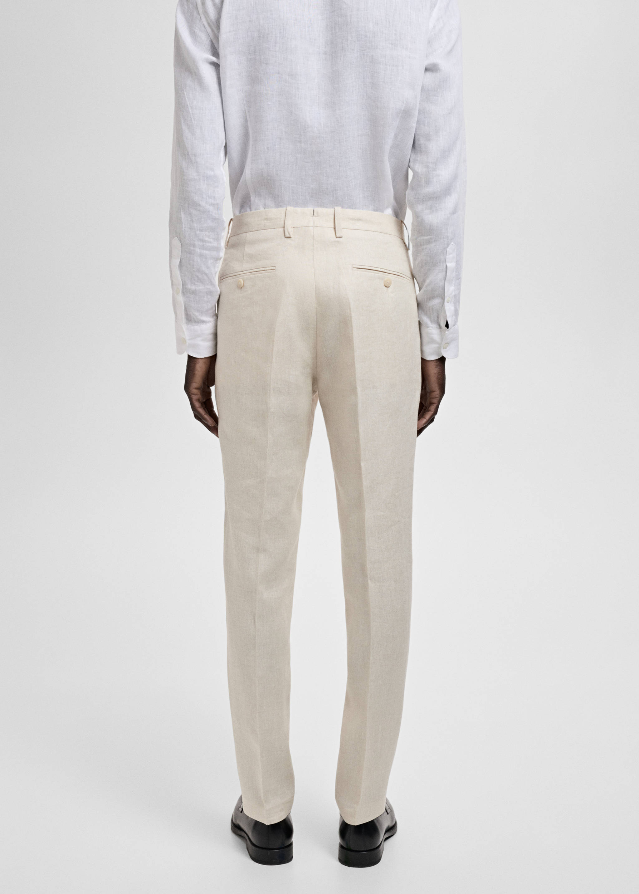 Amalfi 100% linen slim-fit suit trousers - Reverse of the article