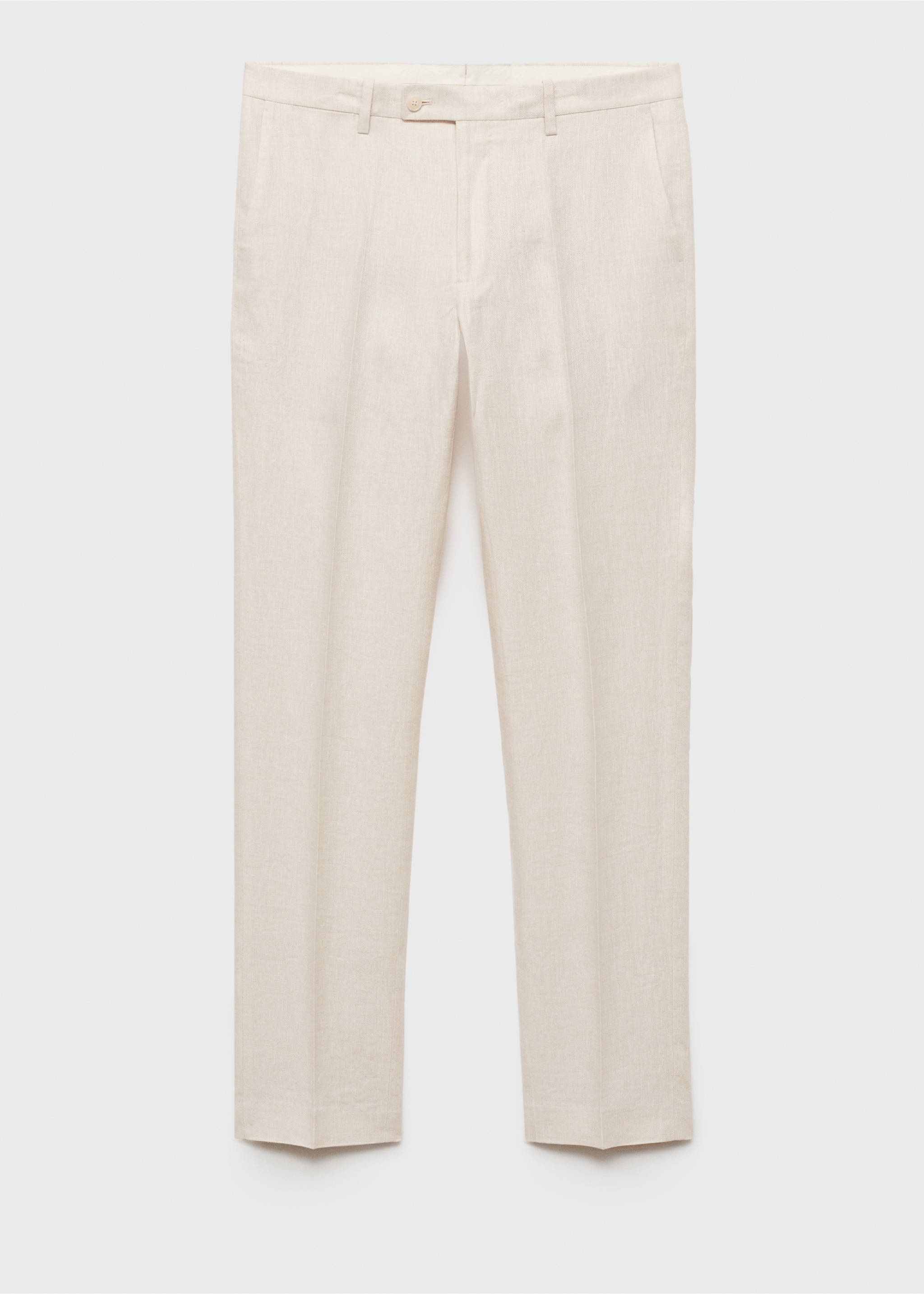 Amalfi 100% linen slim-fit suit pants - Article without model, Ecru. Ref: 87025925-00.