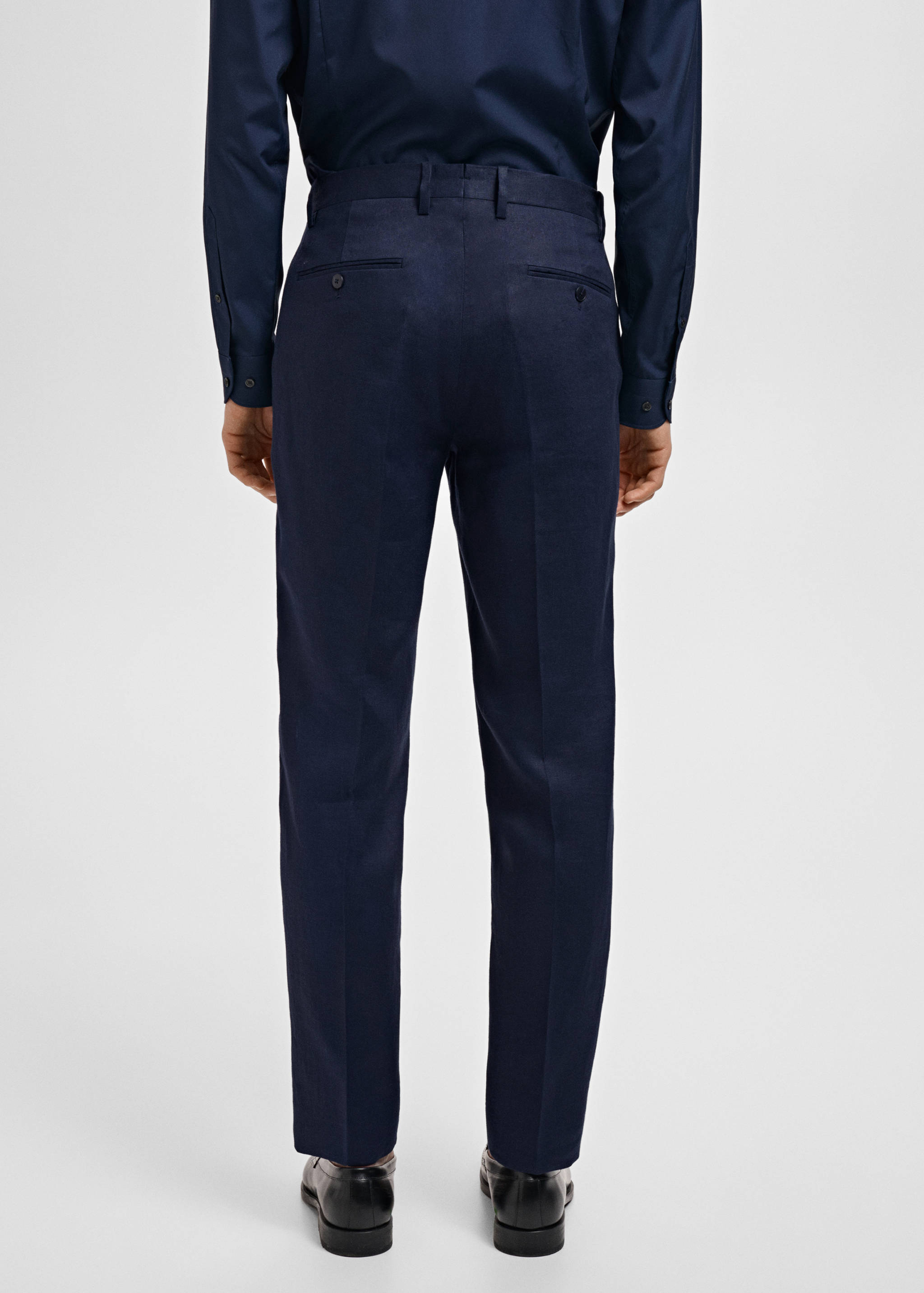 Amalfi 100% linen slim-fit suit trousers - Reverse of the article