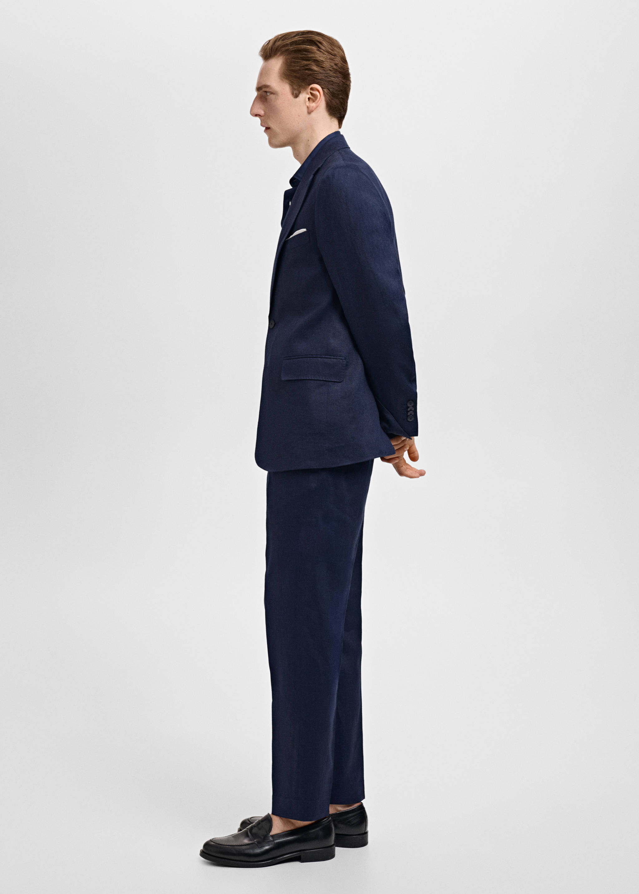 Amalfi 100% linen slim-fit suit trousers - Details of the article 2