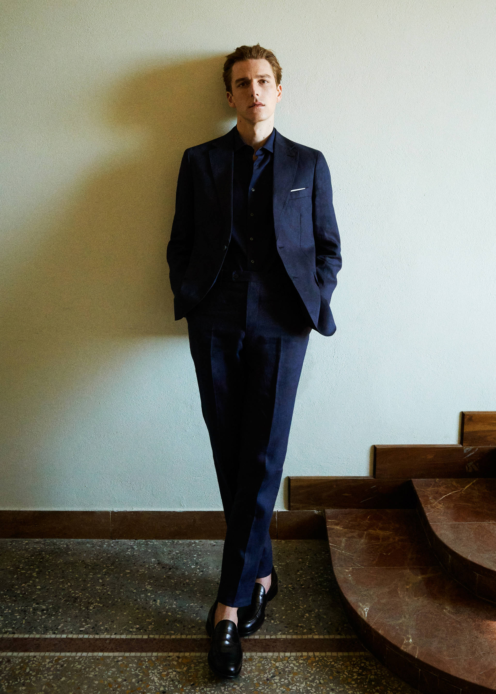 Amalfi 100% linen slim-fit suit trousers - Details of the article 5