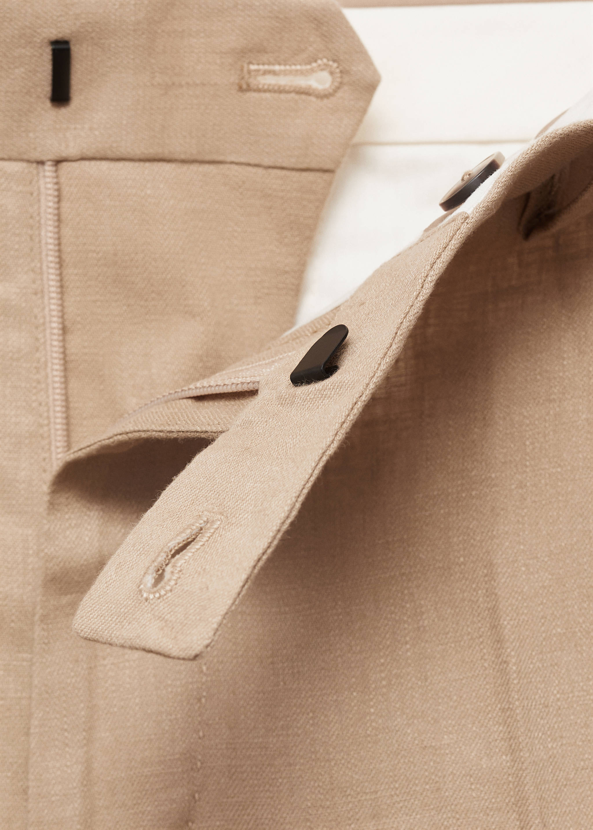 Amalfi 100% linen slim-fit suit trousers - Details of the article 8