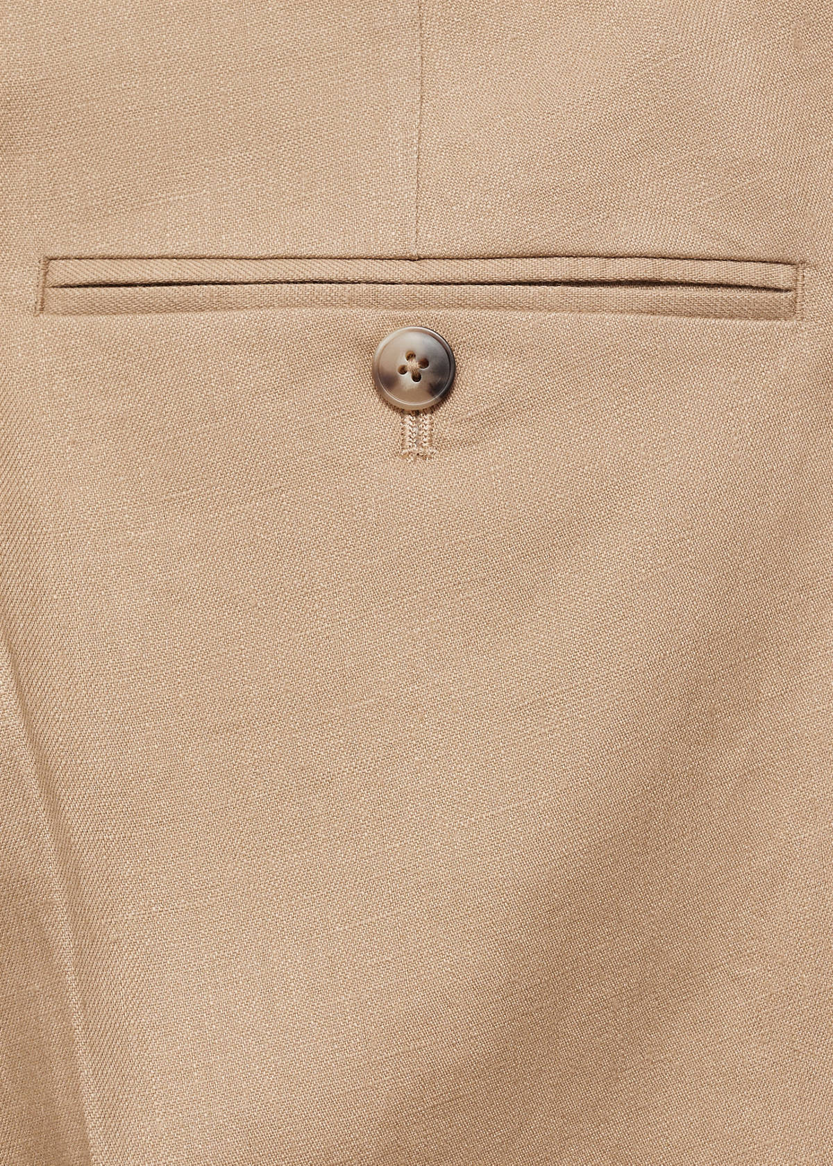 Amalfi 100% linen slim-fit suit trousers — Beige