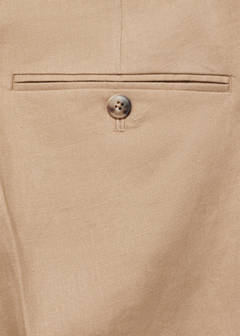 Amalfi 100% linen slim-fit suit trousers — Beige 10