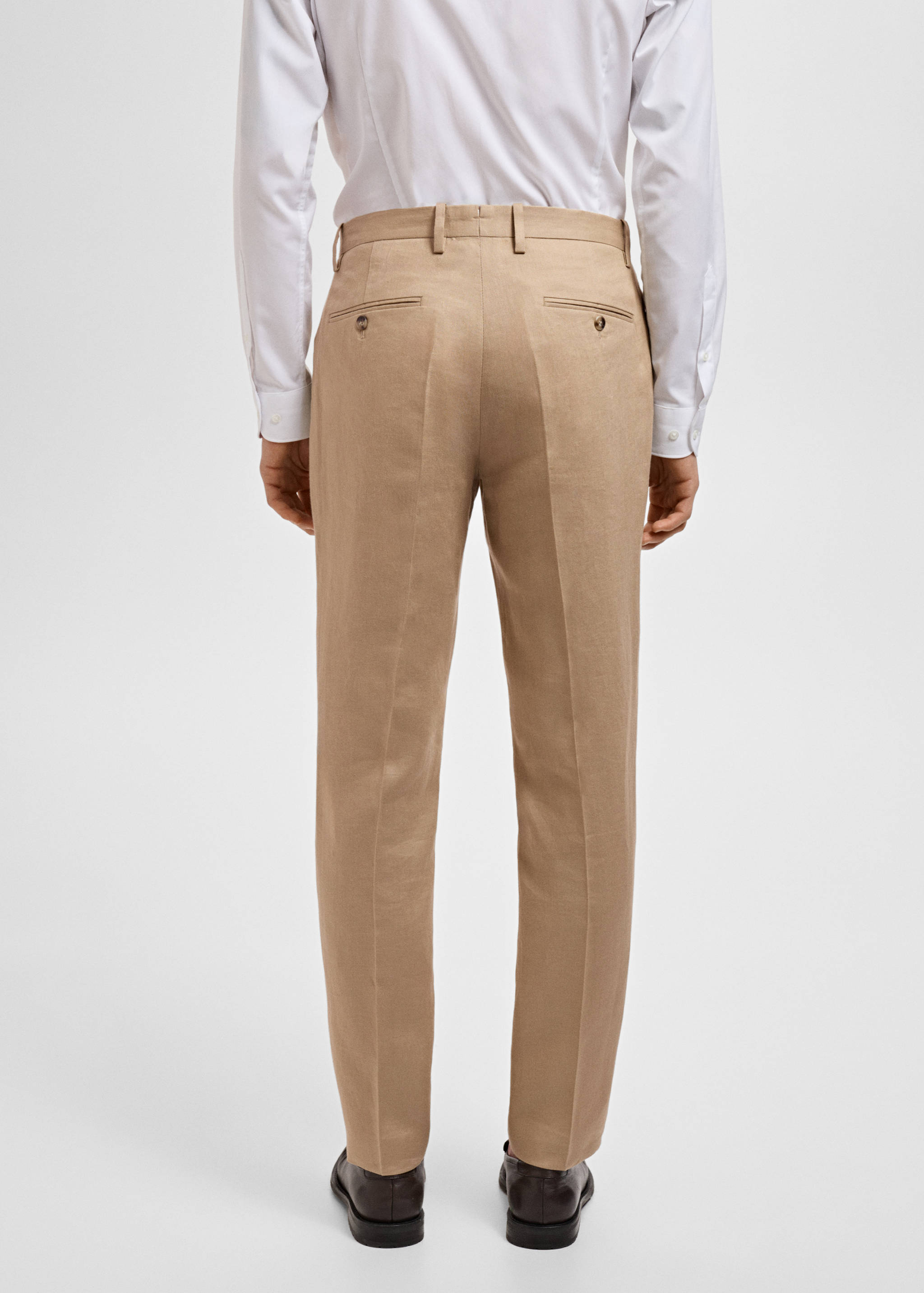 Amalfi 100% linen slim-fit suit trousers - Reverse of the article