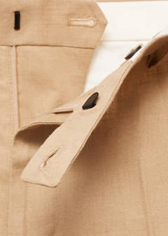 Amalfi 100% linen slim-fit suit trousers — Beige 18