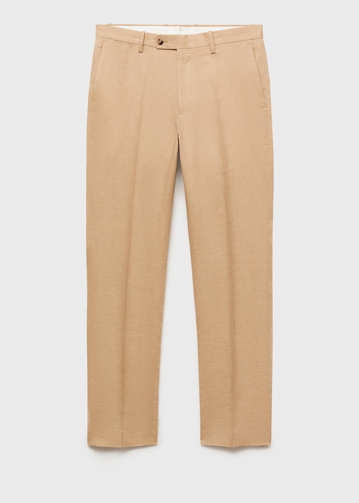 Amalfi 100% linen slim-fit suit trousers — Beige