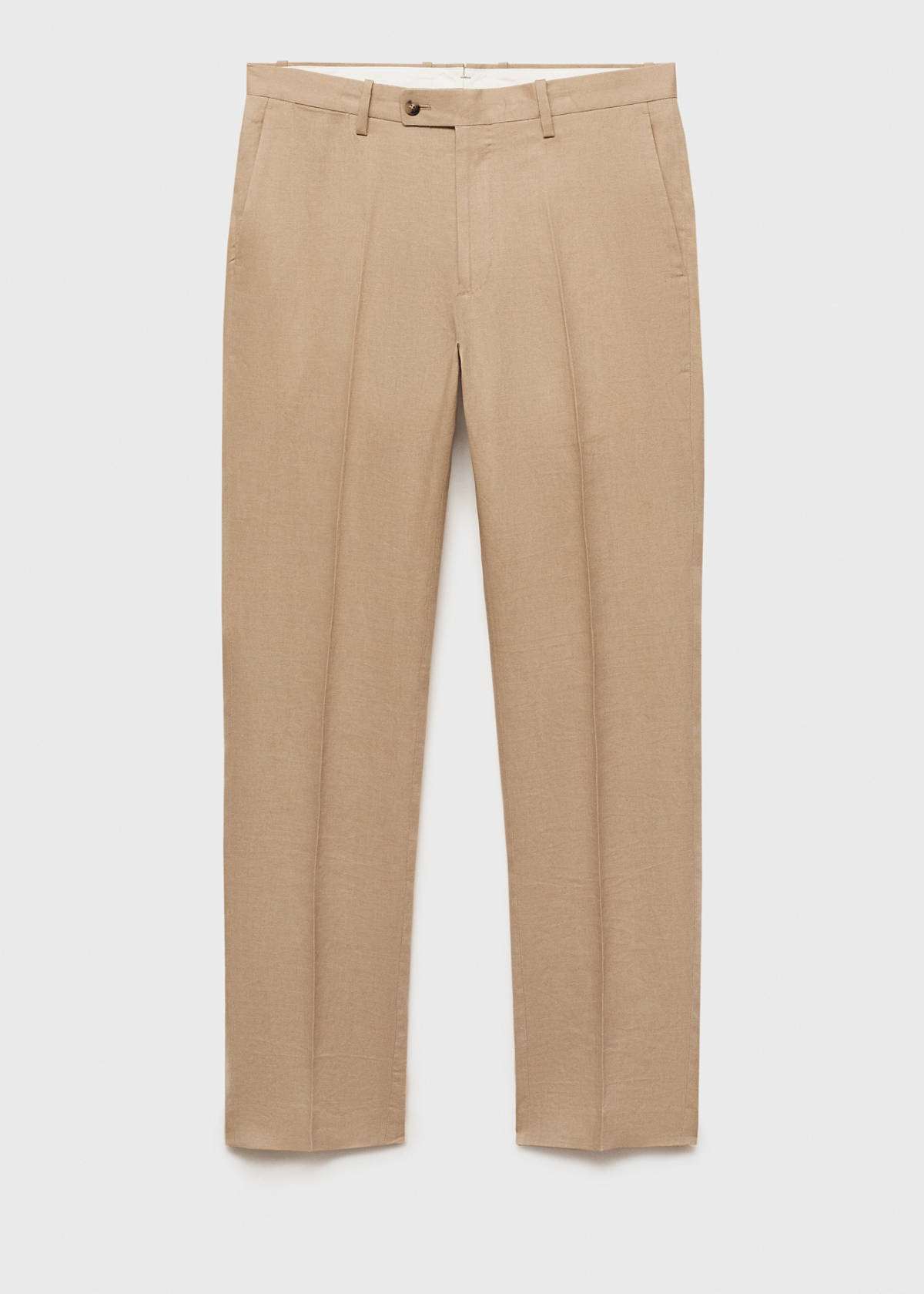 Amalfi 100% linen slim-fit suit trousers — Beige