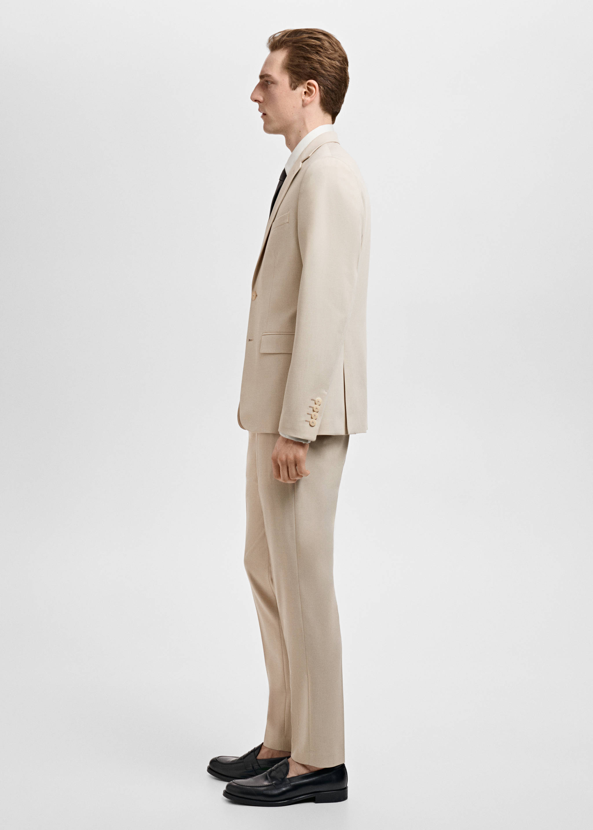 Stretch fabric super slim-fit suit trousers - Details of the article 2
