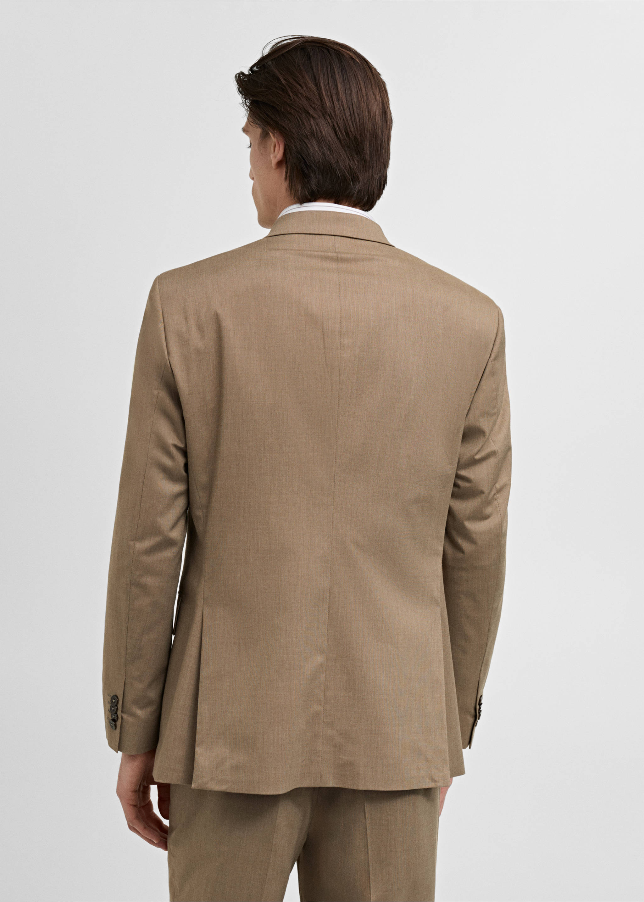 Brown suit blazer seen from the back., Medium Brown. Ref: 87025929-00.