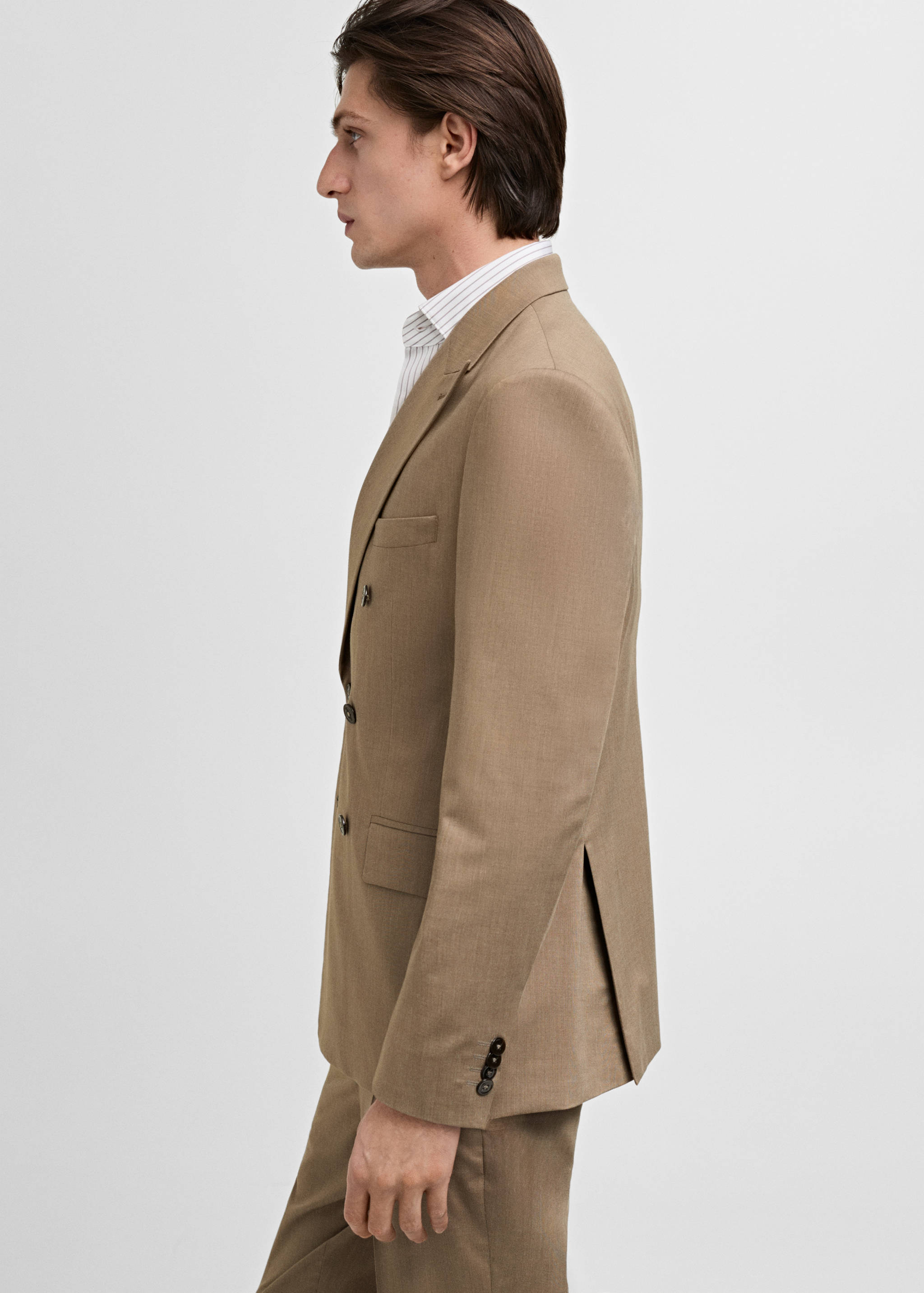 Monaco double-breasted slim-fit suit jacket - Details of the article 2