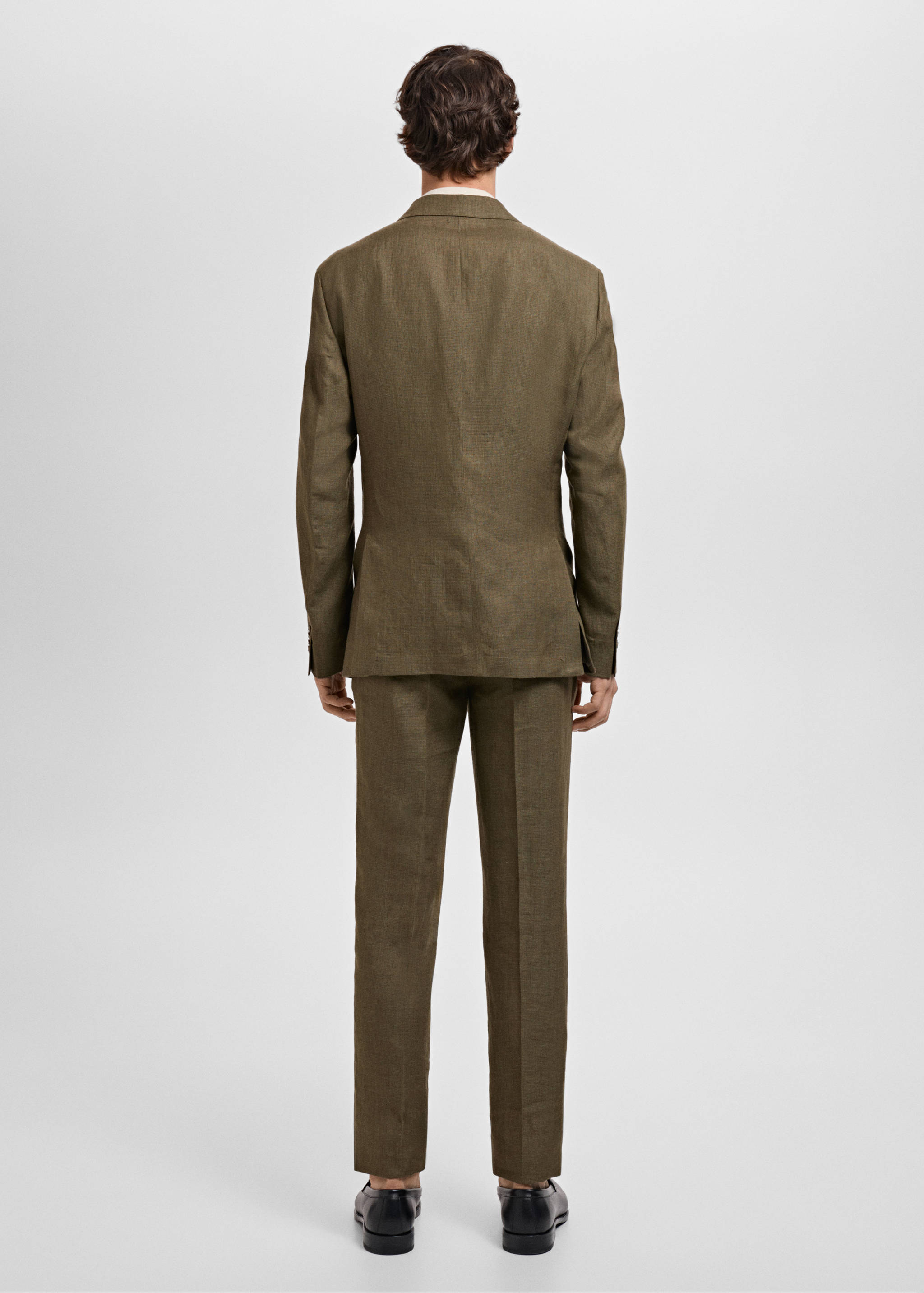 Amalfi 100% linen slim-fit suit jacket - Reverse of the article