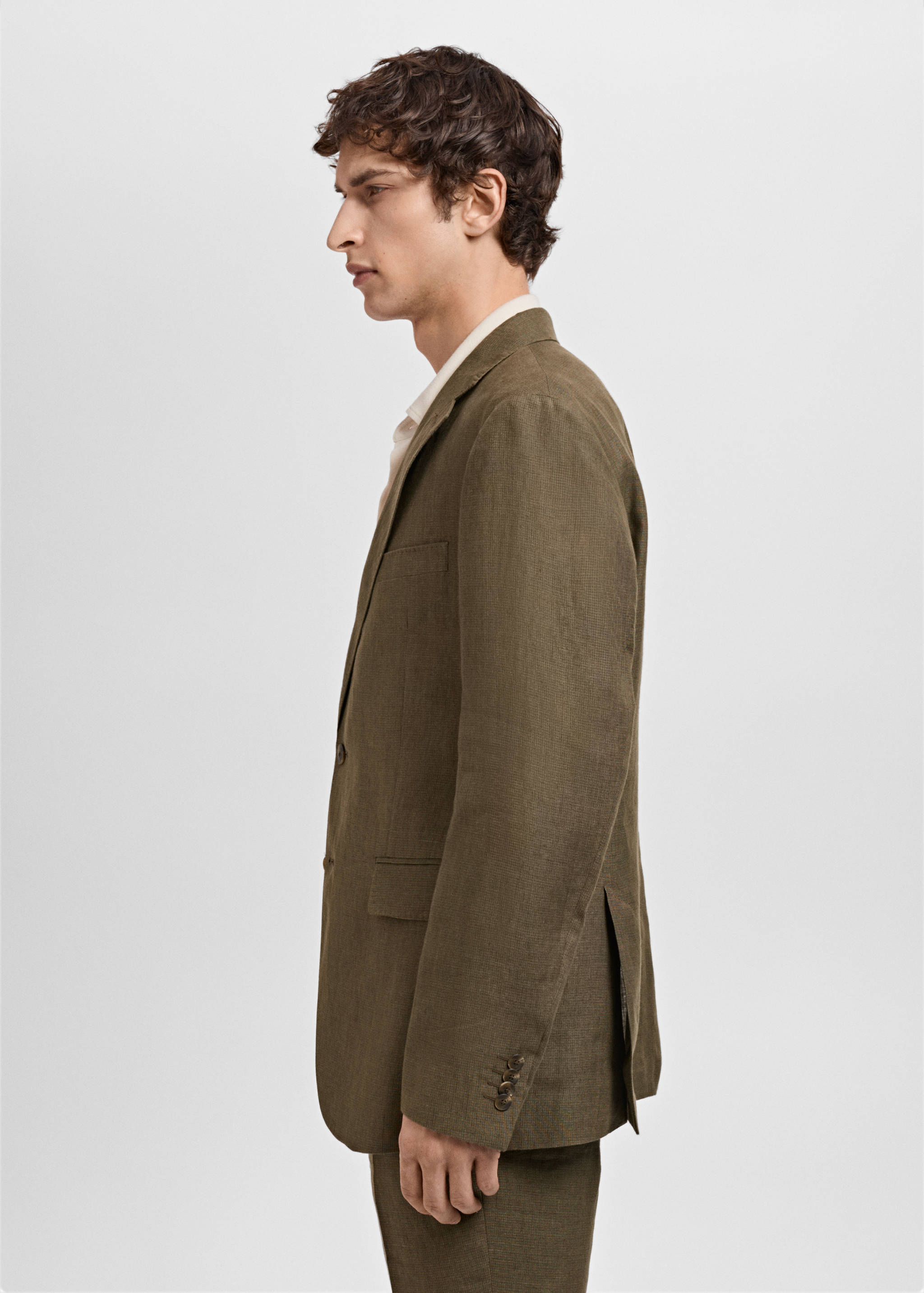 Amalfi 100% linen slim-fit suit jacket - Details of the article 2