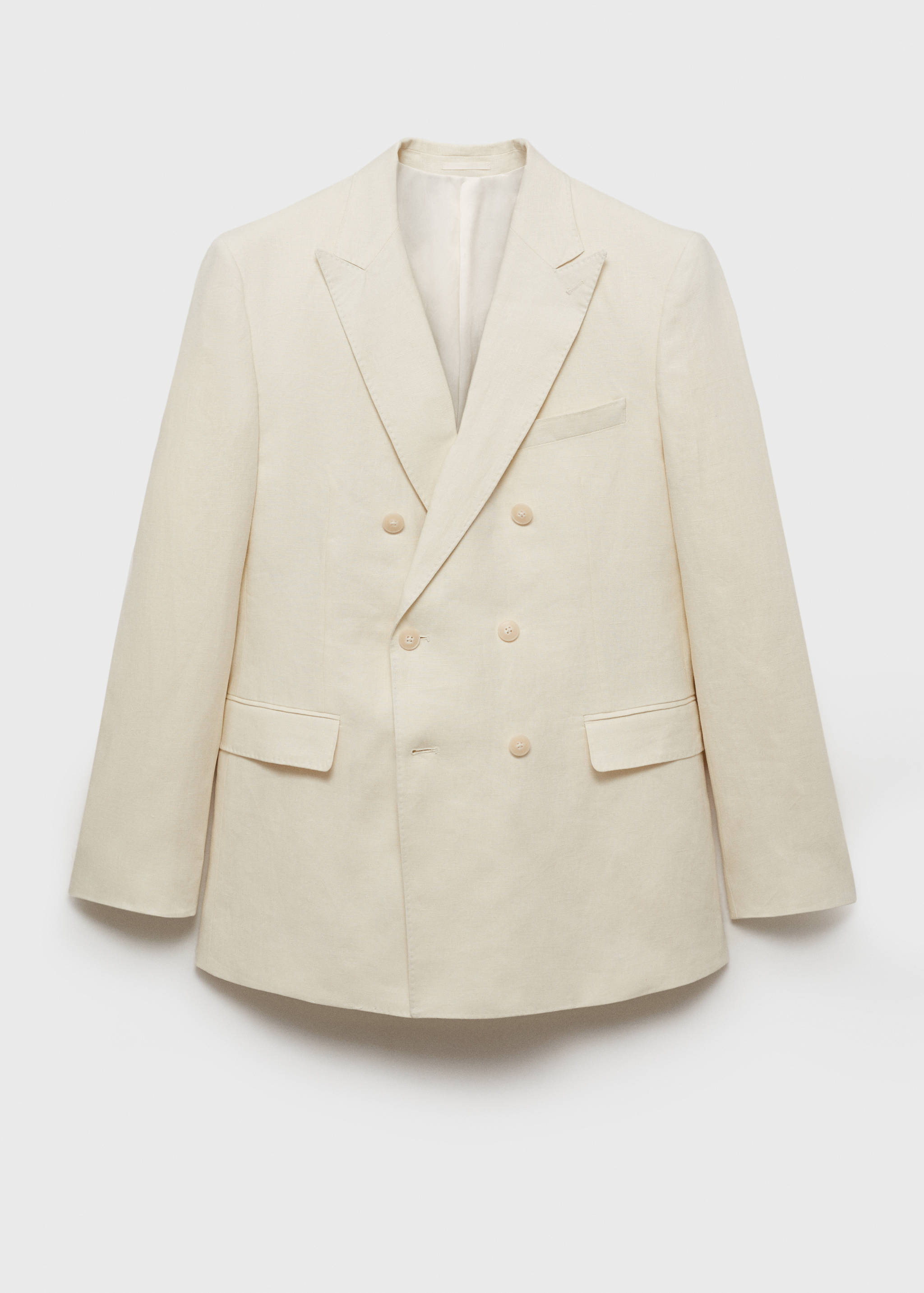 Amalfi 100% linen slim-fit double-breasted suit blazer - Article without model