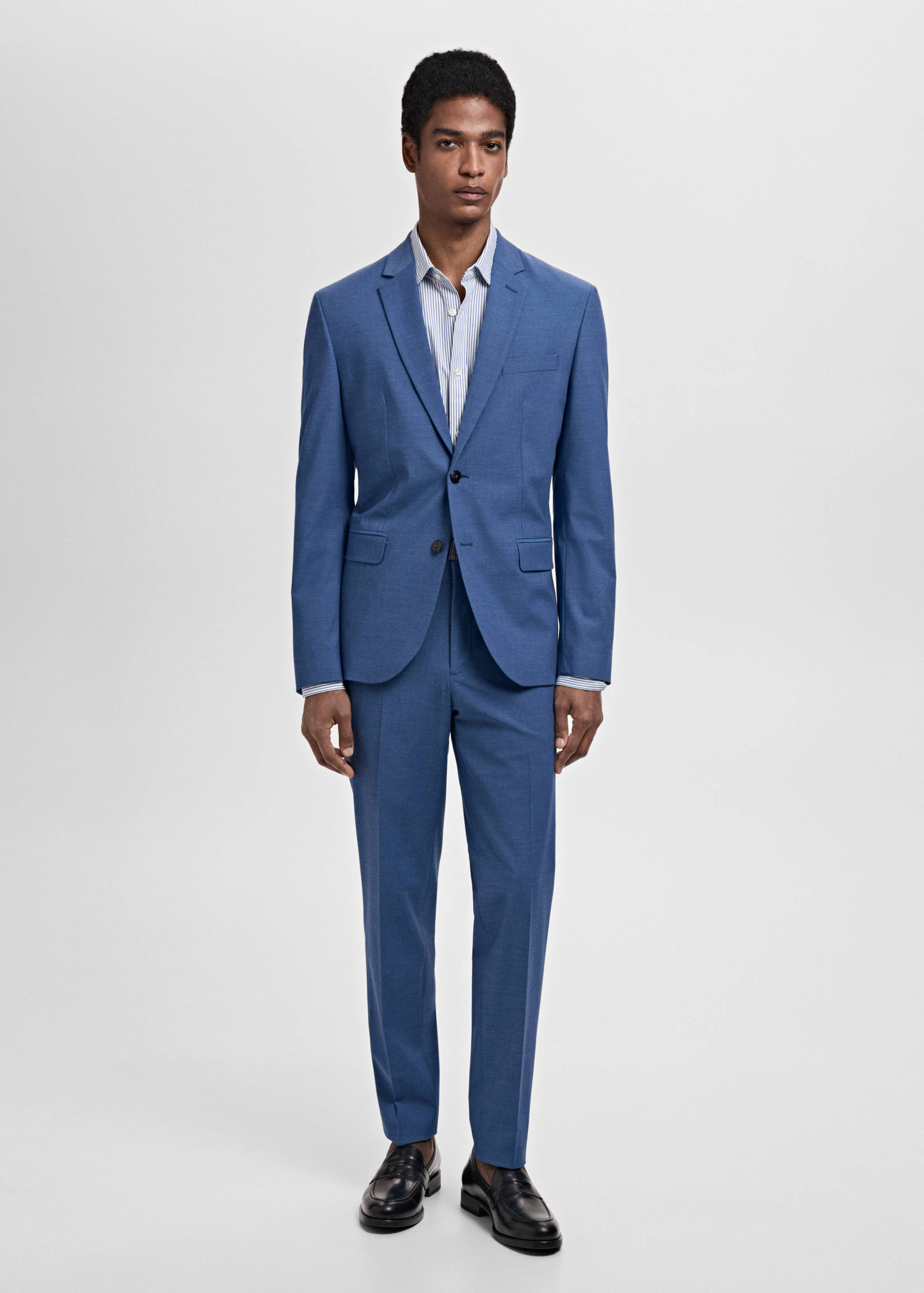 Super slim-fit suit jacket in stretch fabric - General plane