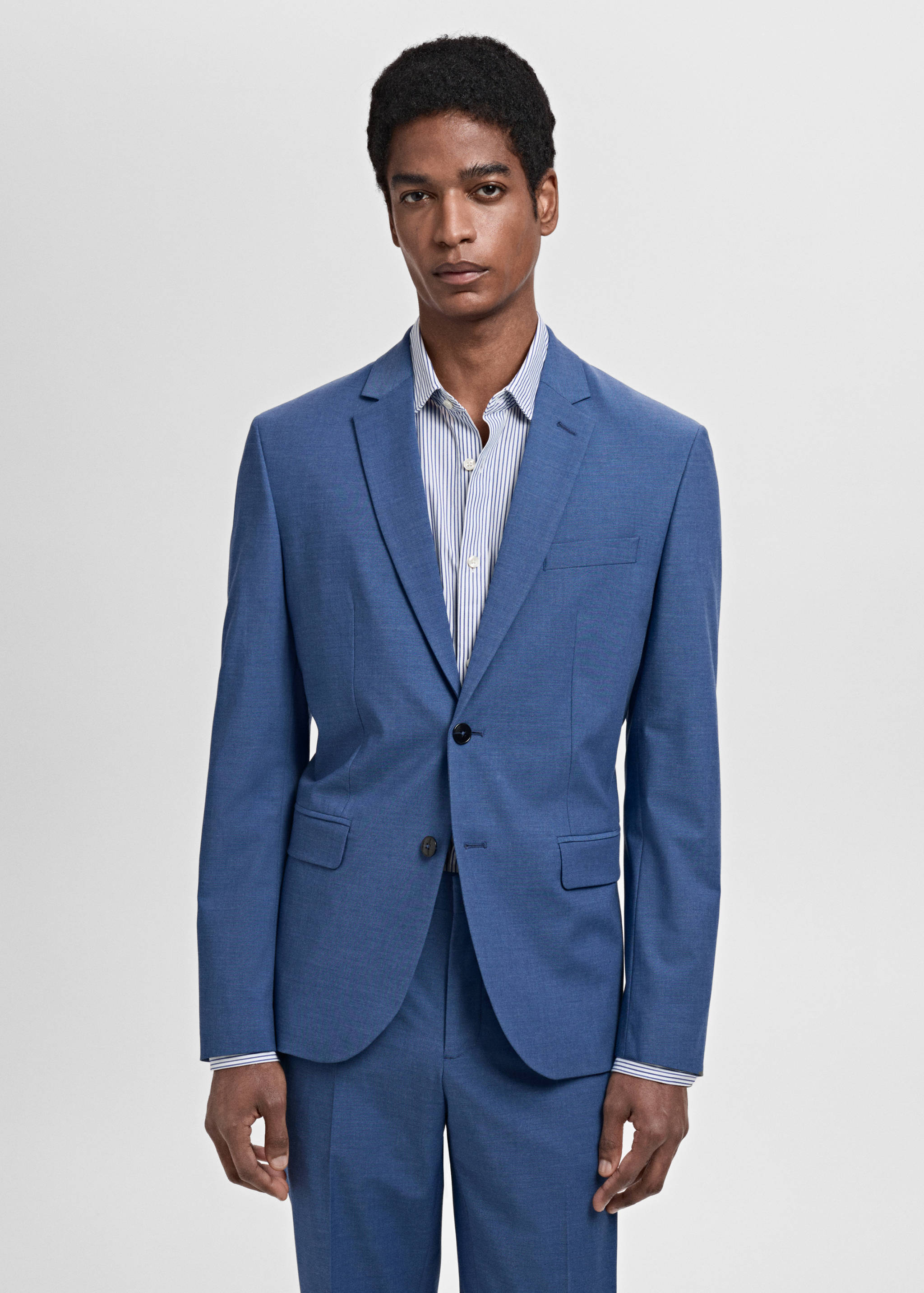 Super slim-fit suit jacket in stretch fabric - Medium plane