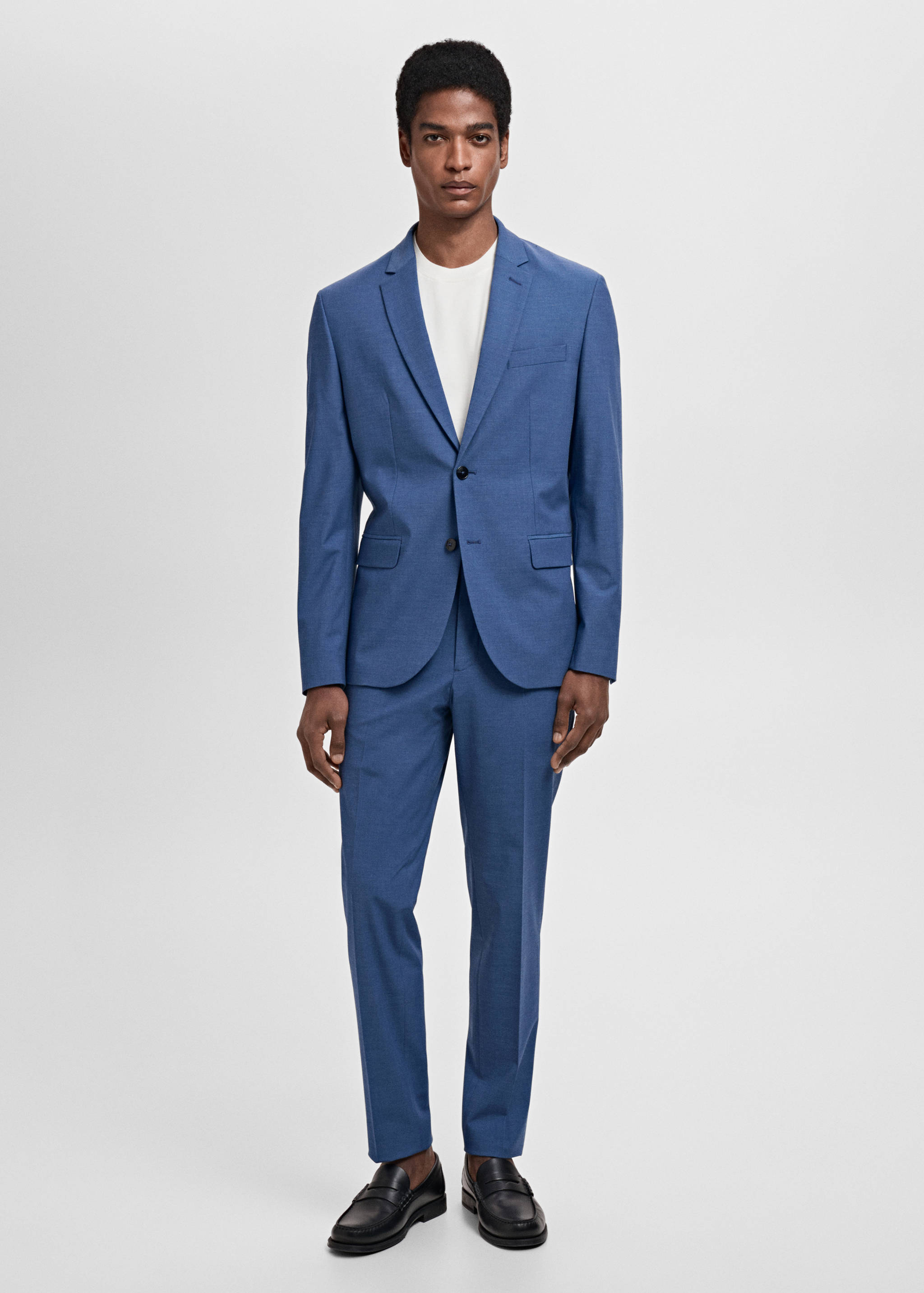 Super slim-fit suit jacket in stretch fabric - General plane