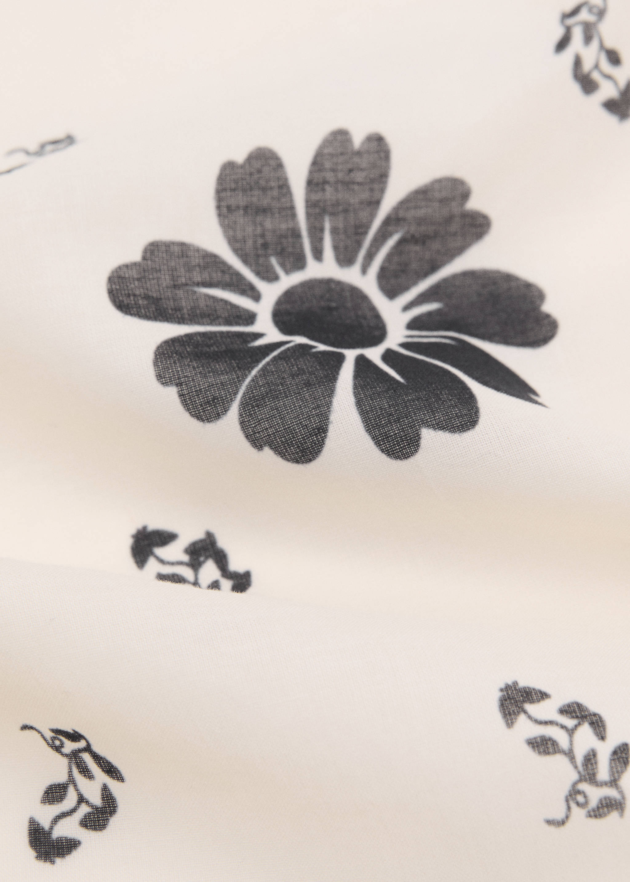 花卉印花棉质围巾 - null