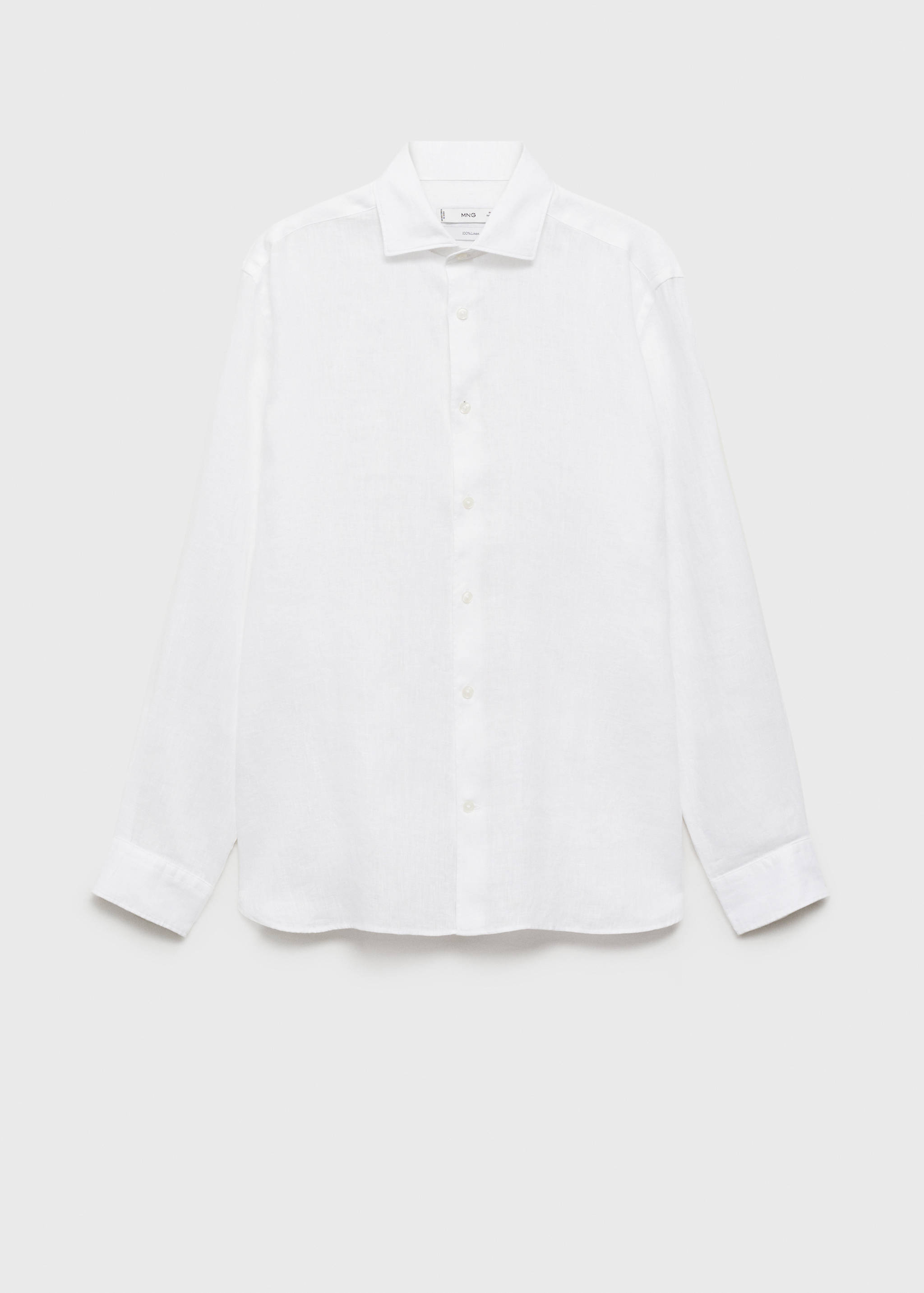 100% linen slim-fit shirt - Article without model