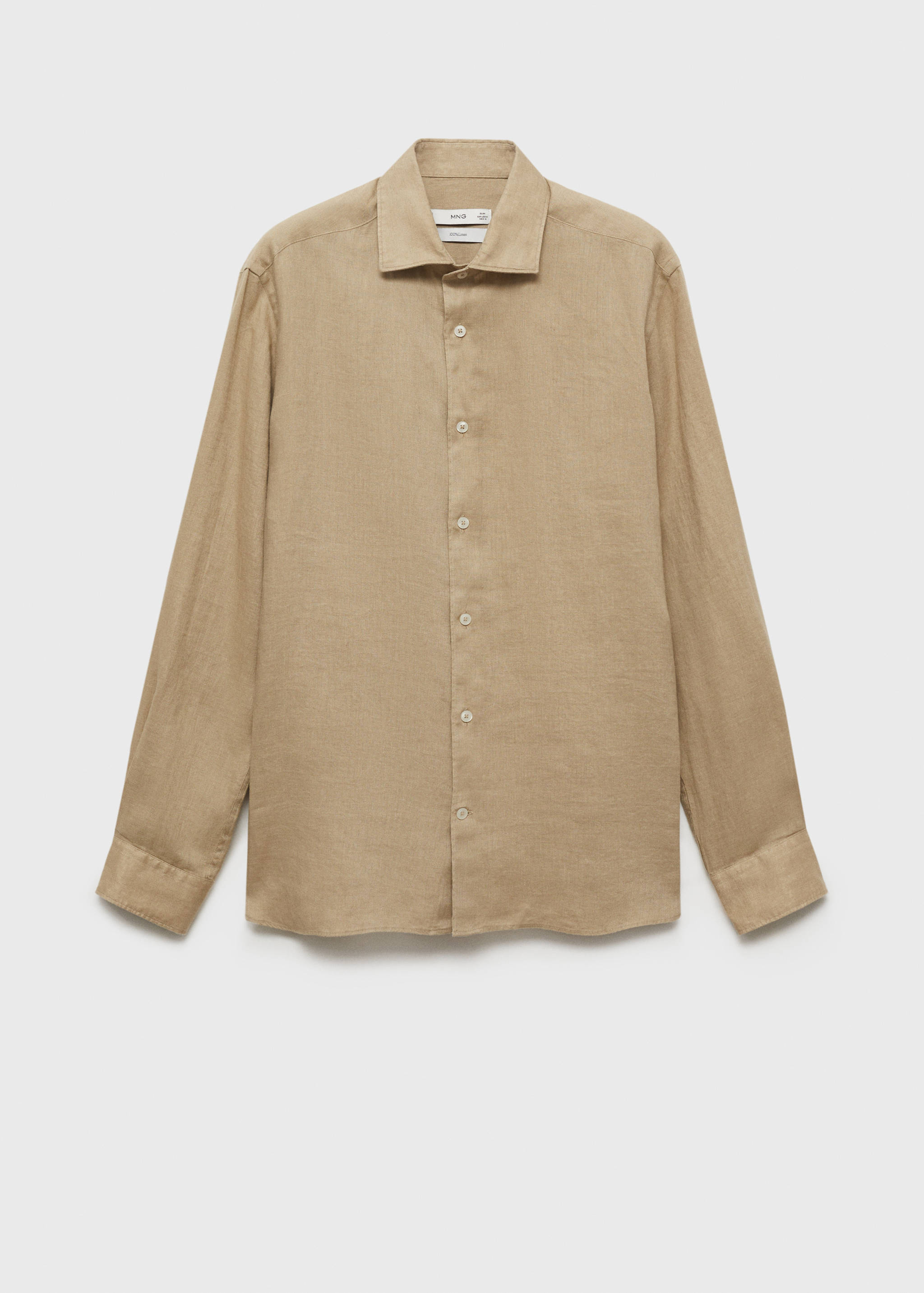 100% linen slim-fit shirt - Article without model