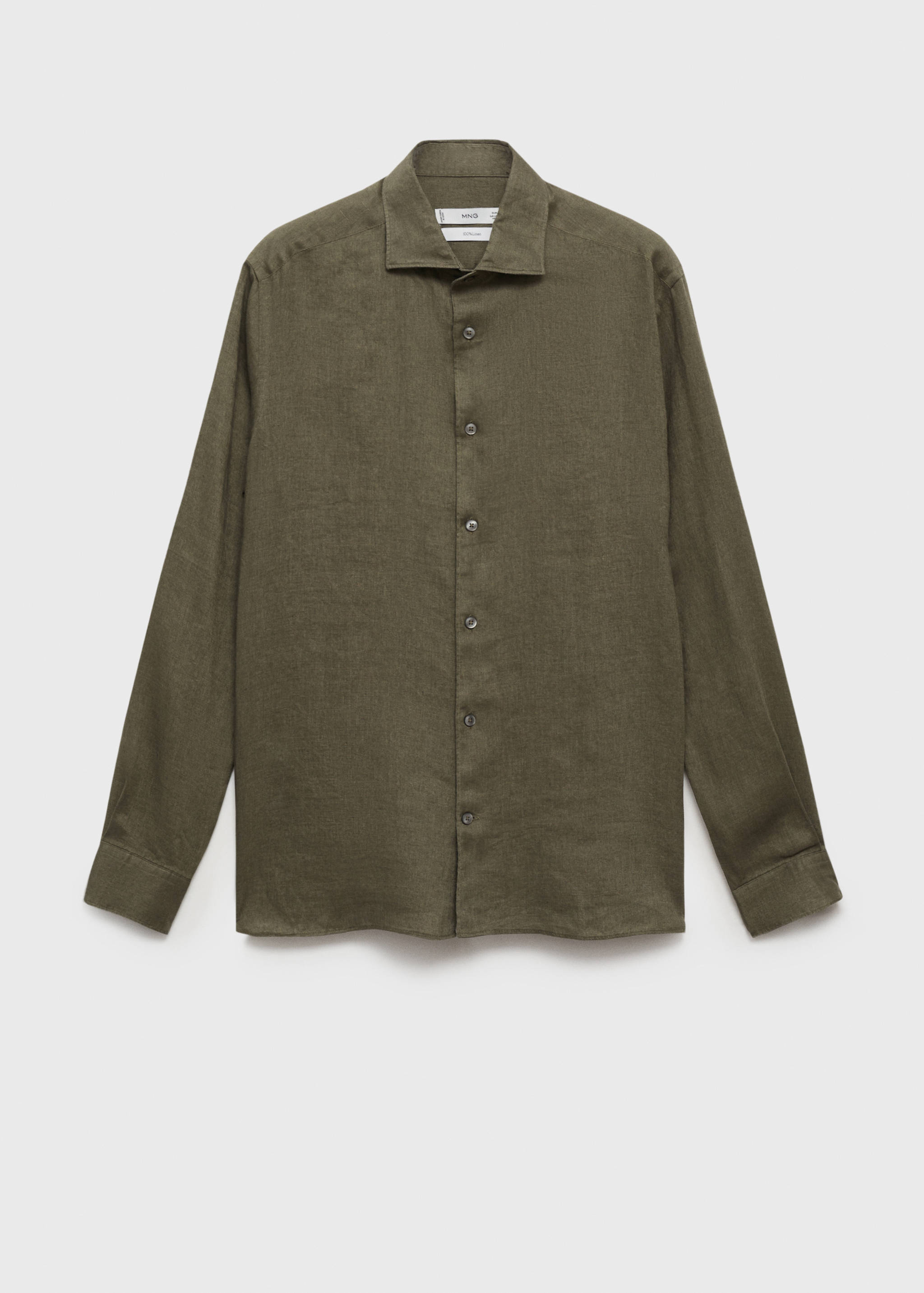 100% linen slim-fit shirt - Article without model