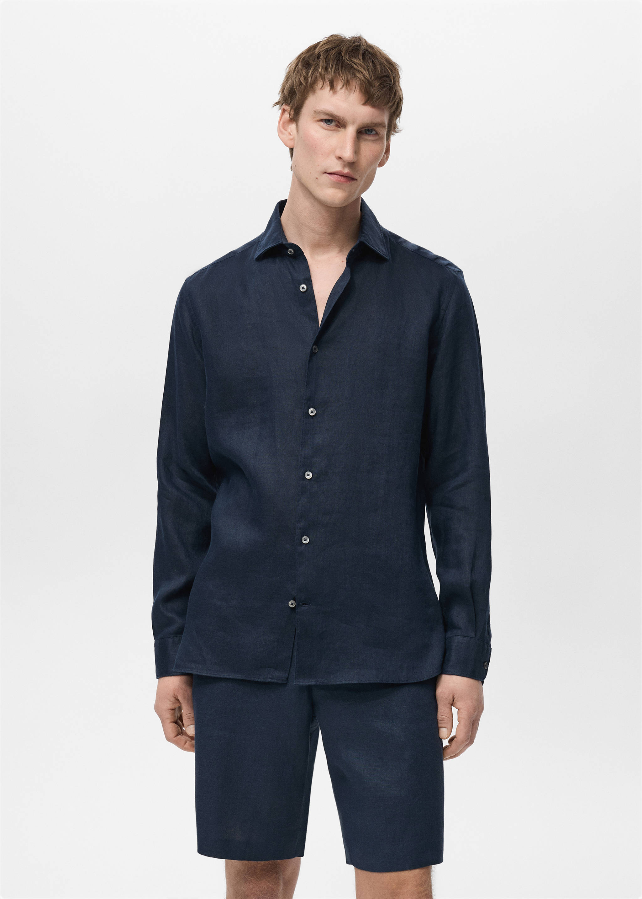 Chemise slim-fit 100 % lin - Plan moyen