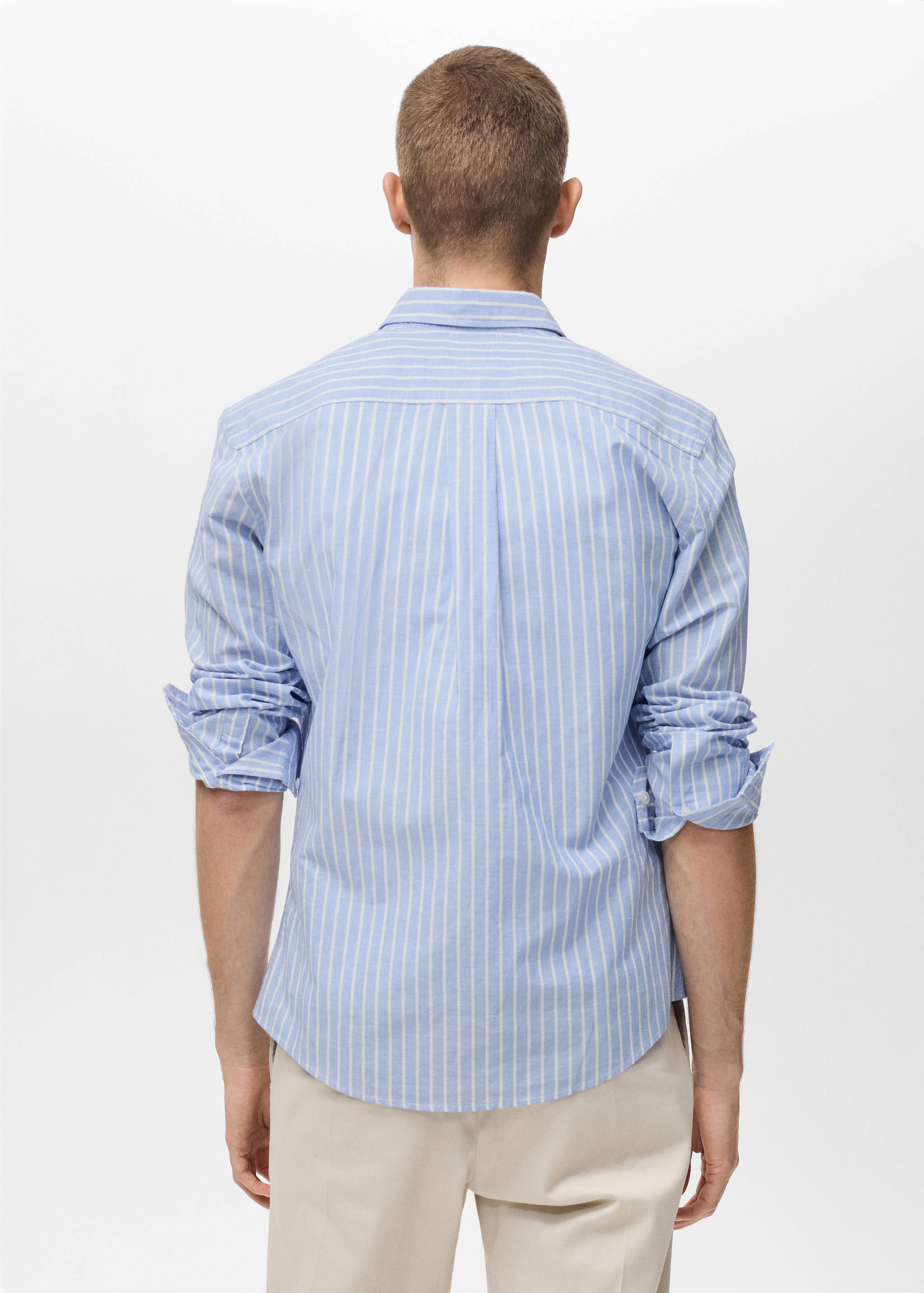 Striped cotton linen shirt - Reverse of the article