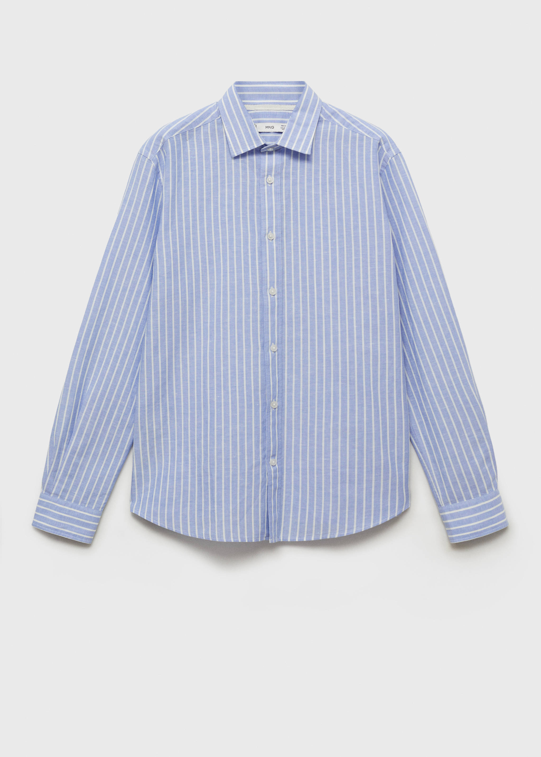 Striped cotton linen shirt - Article without model