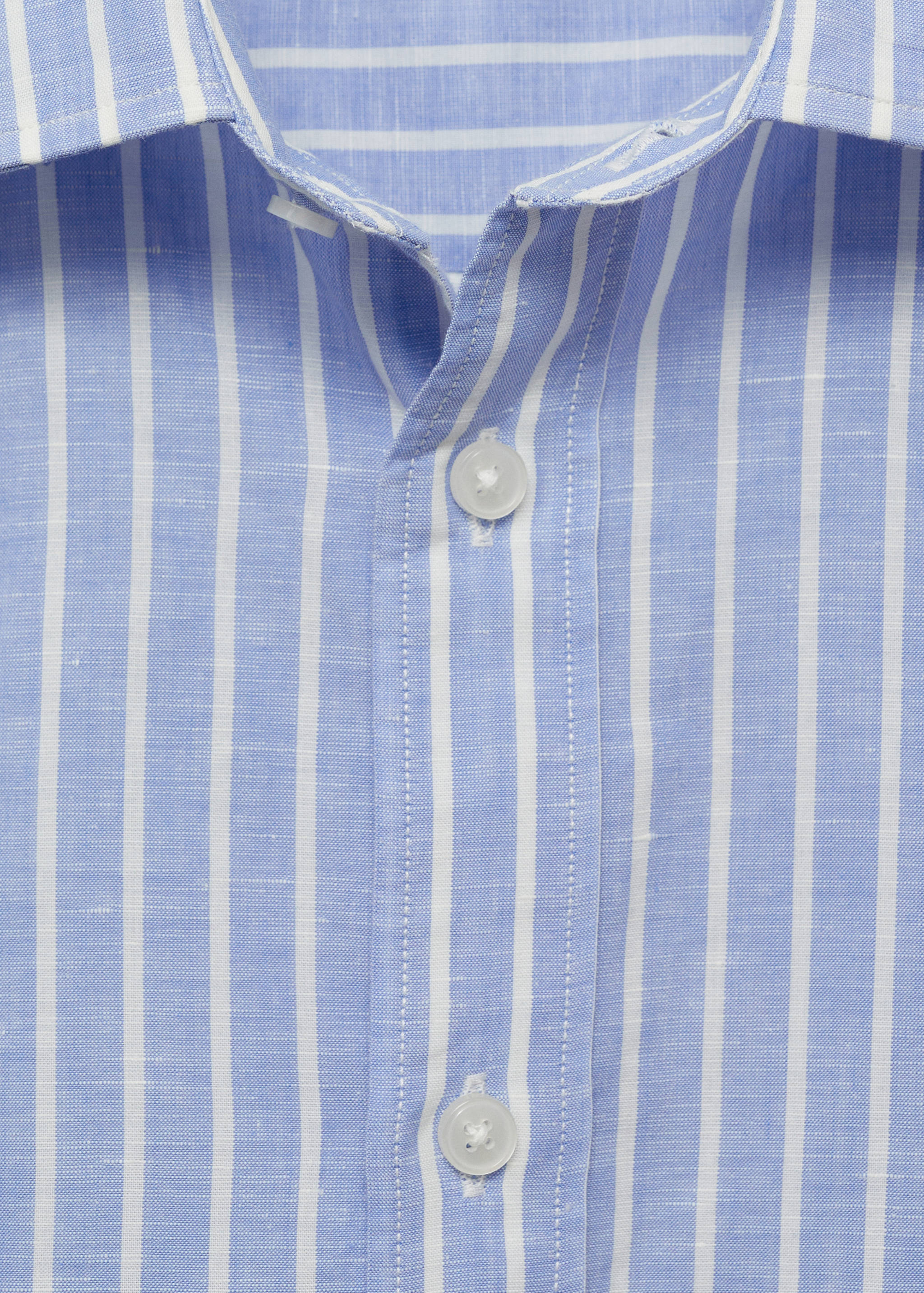 Striped cotton linen shirt - Details of the article 8