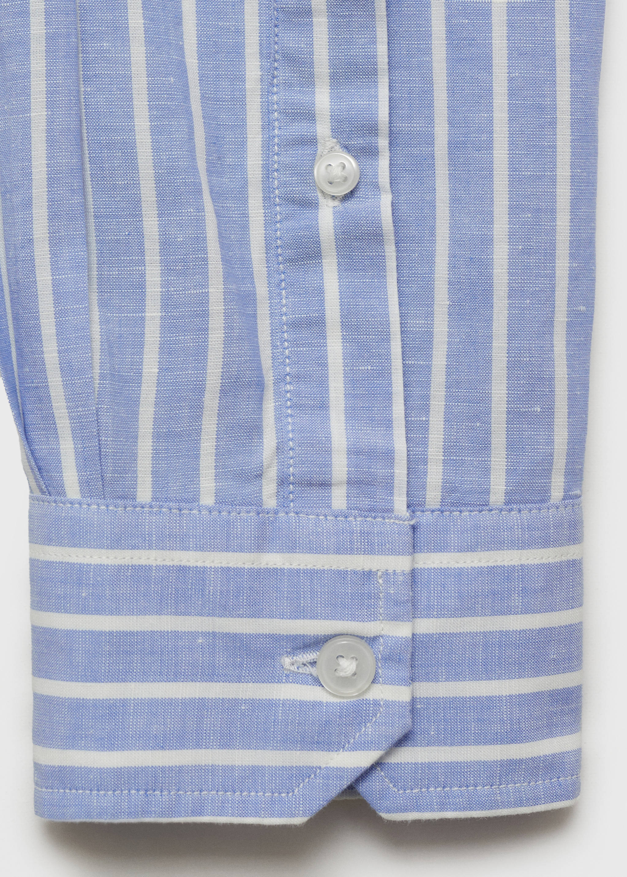 Striped cotton linen shirt - Details of the article 0