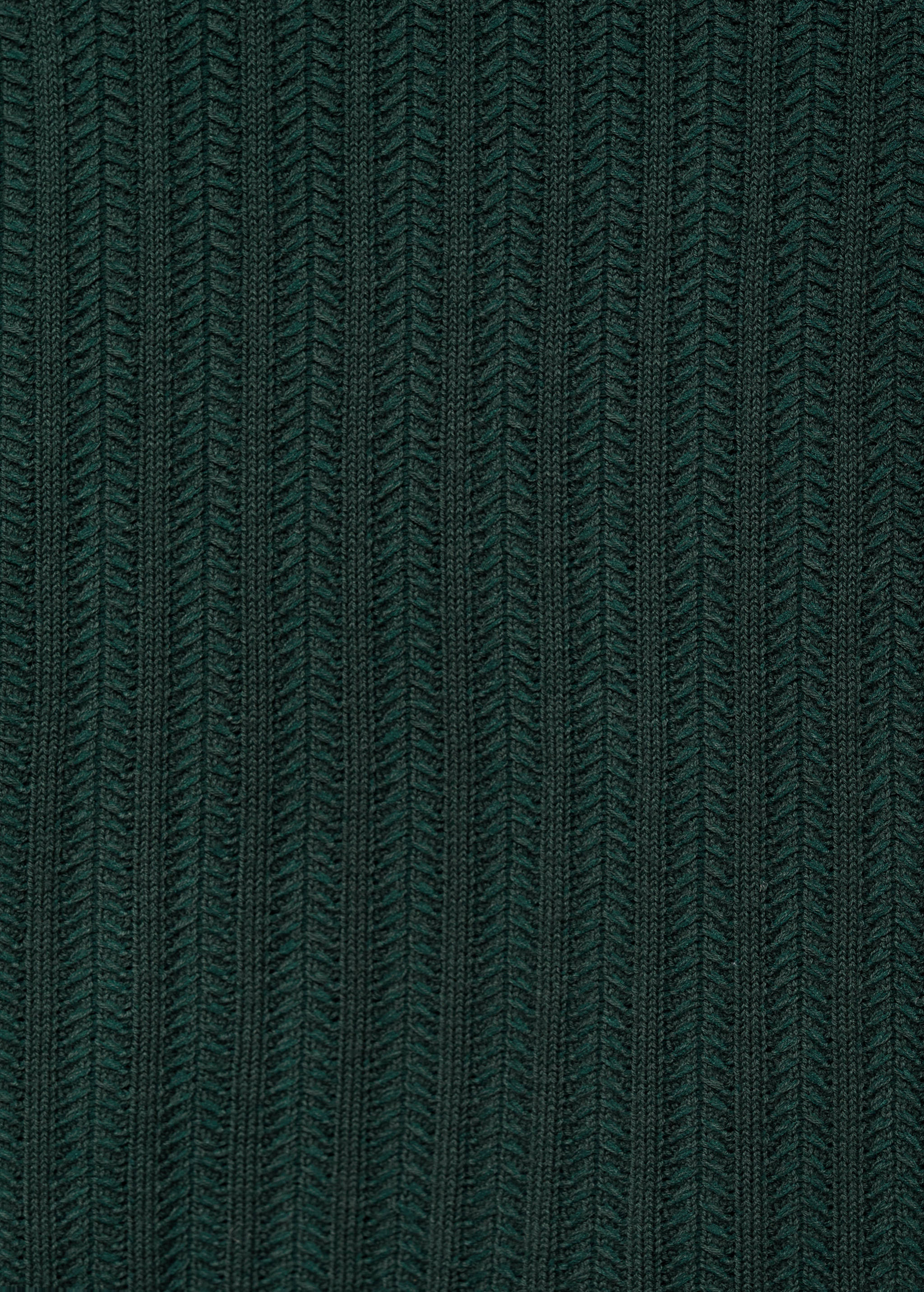 Fine-knit herringbone polo shirt - Details of the article 0