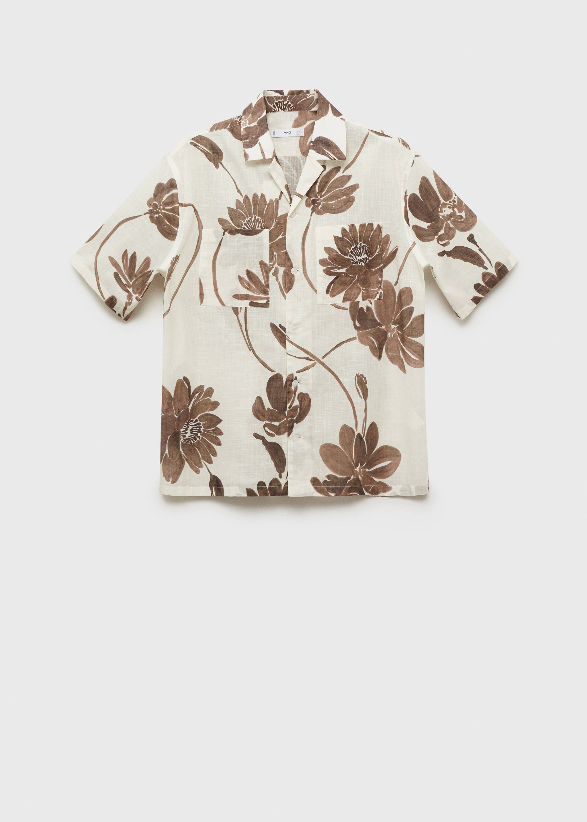 Floral-print shirt with bowling collar - Article without model