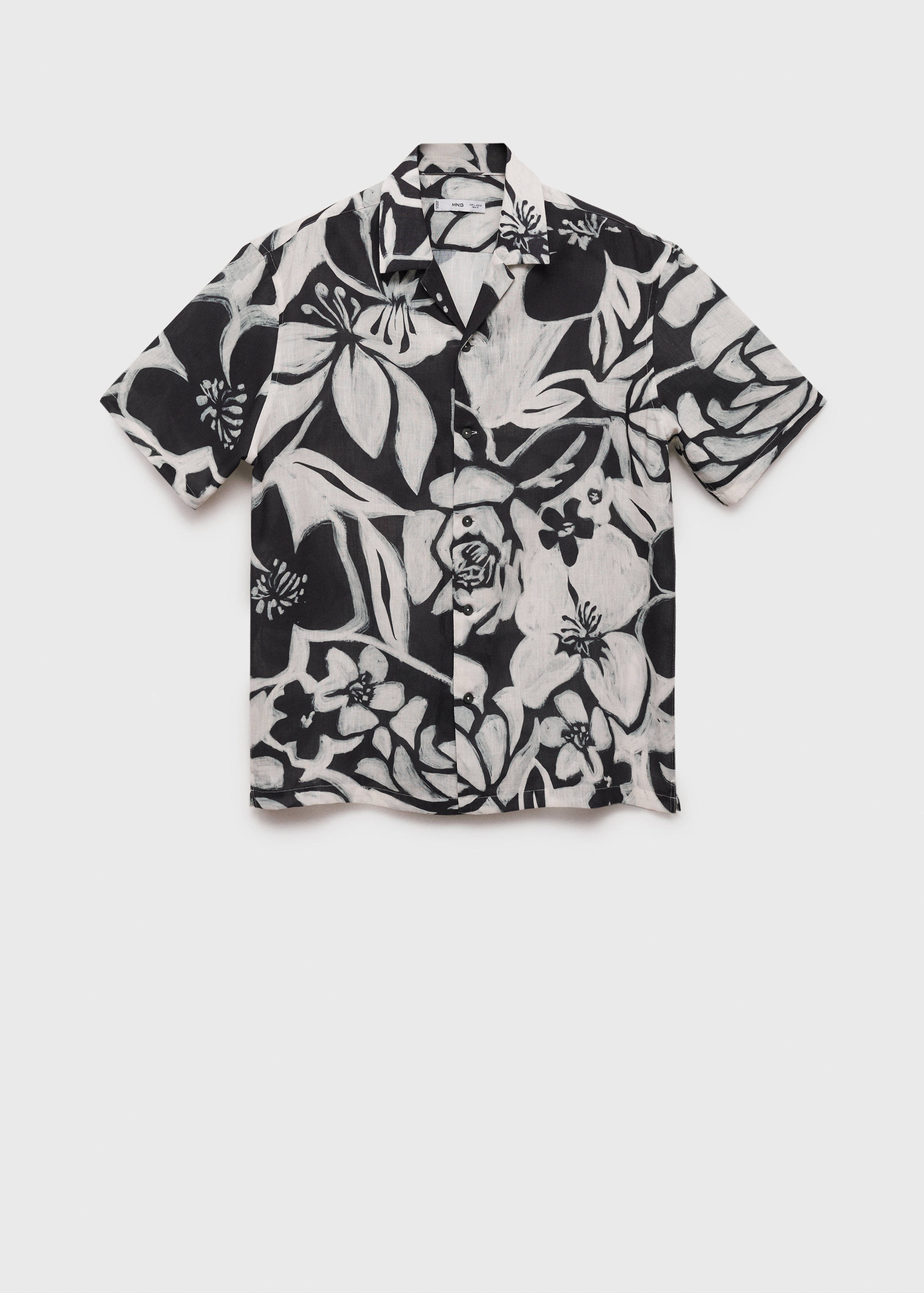 Рубашка с цветочным принтом - Изделие без модели