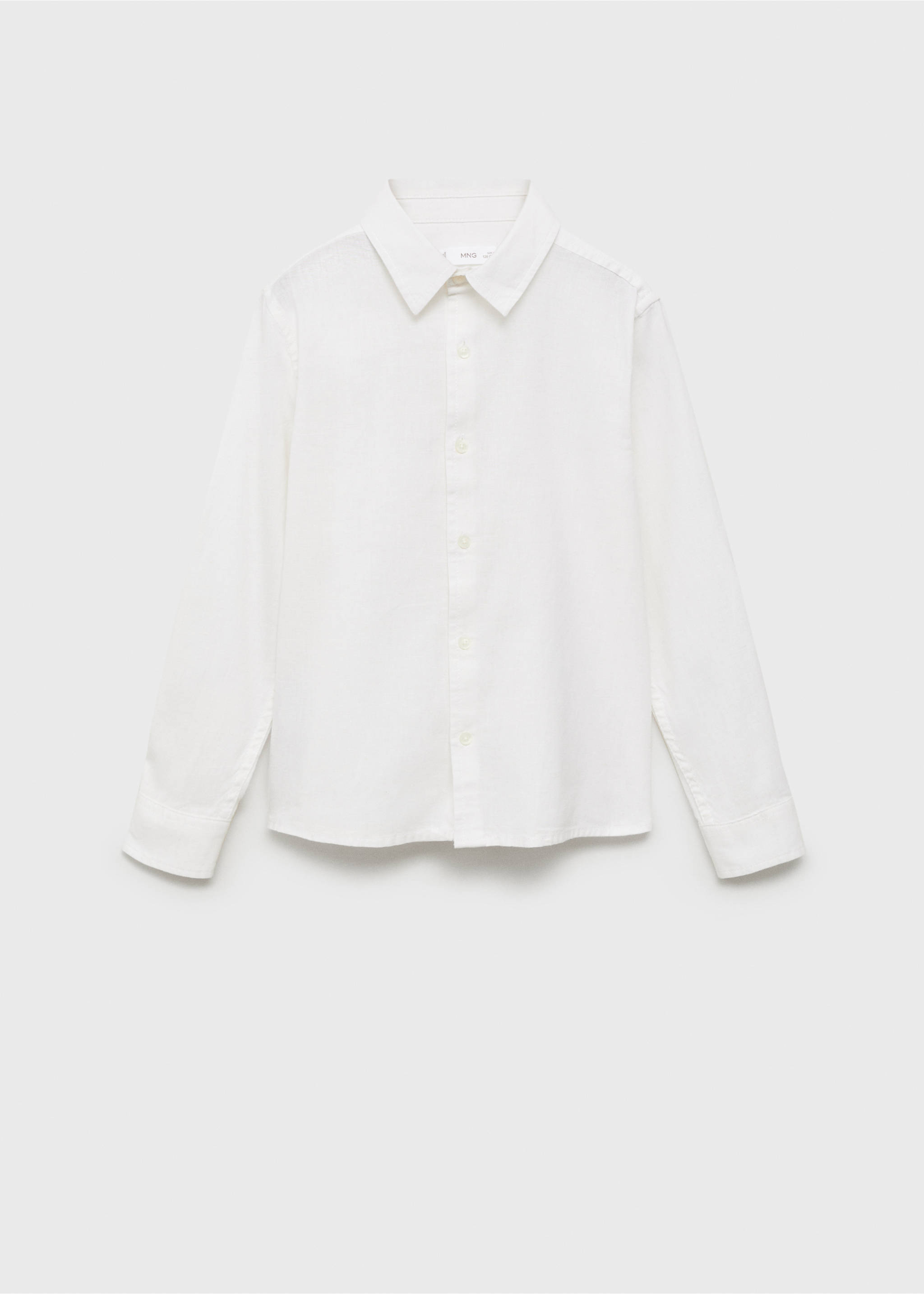 Camisa algodón y lino - Artículo sin modelo, Blanco roto. Ref: 87025942-00.