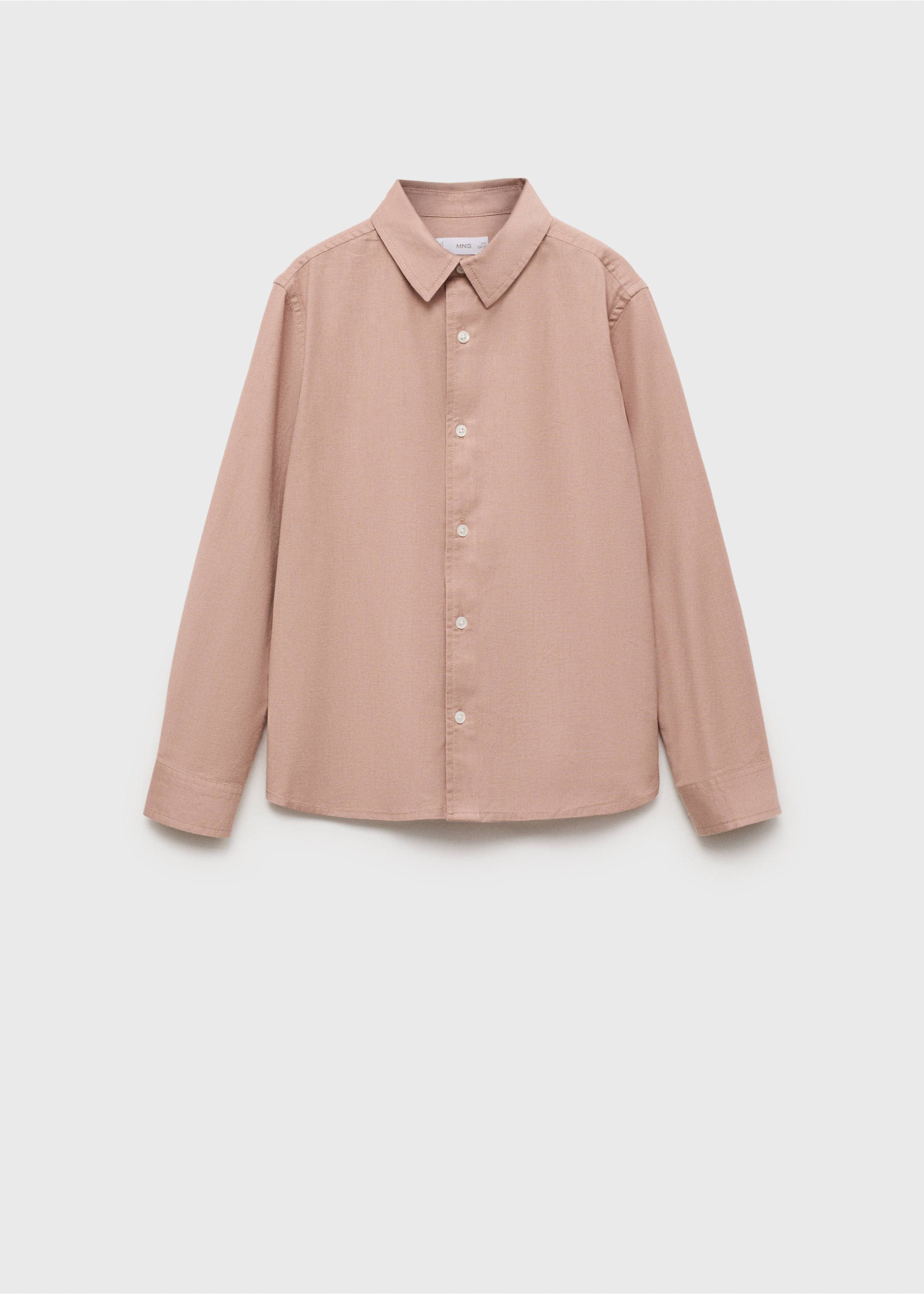Cotton and linen shirt - Article without model, Nude. Ref: 87025942-00.