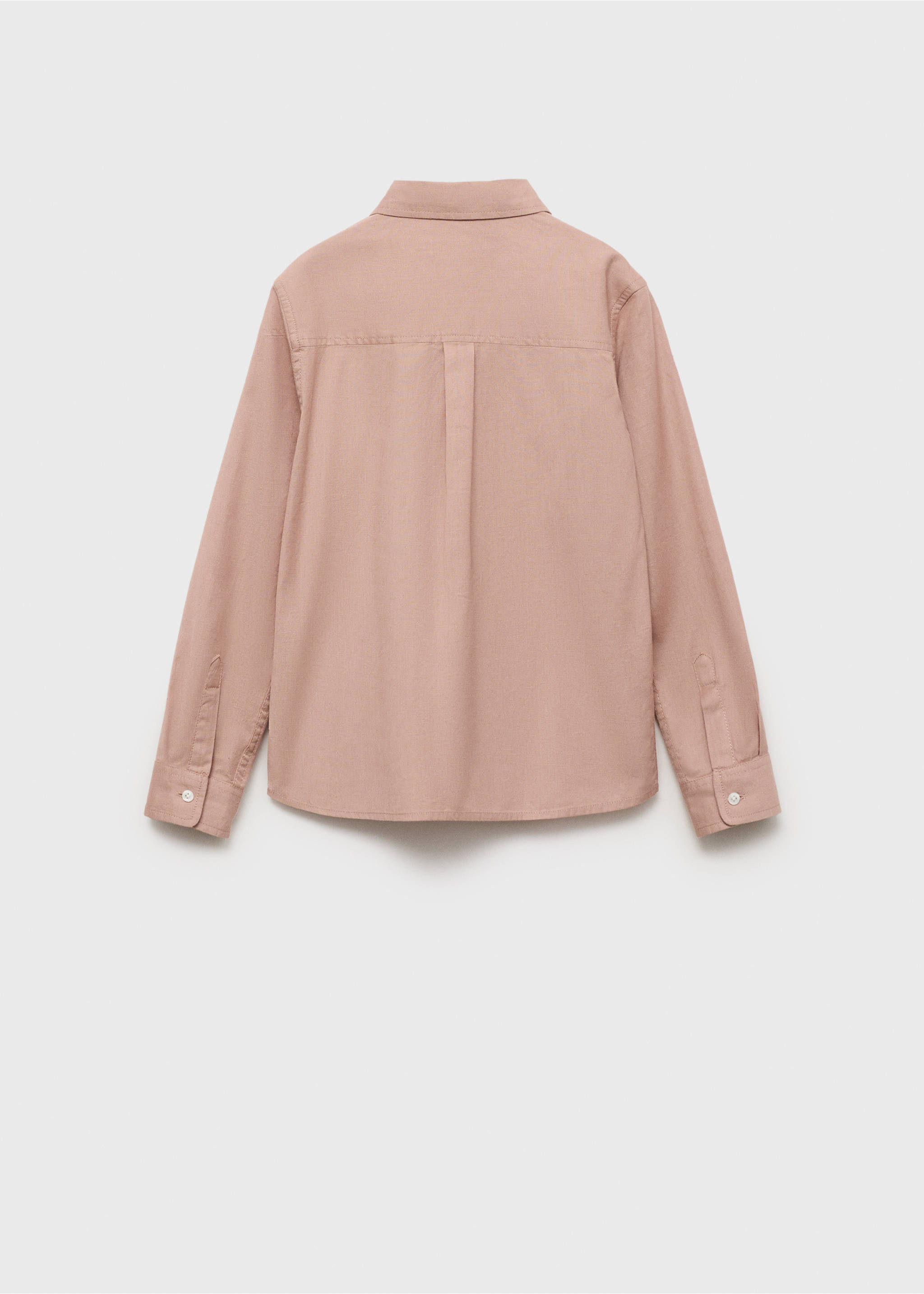 Cotton and linen shirt - Reverse of the article, Nude. Ref: 87025942-00.